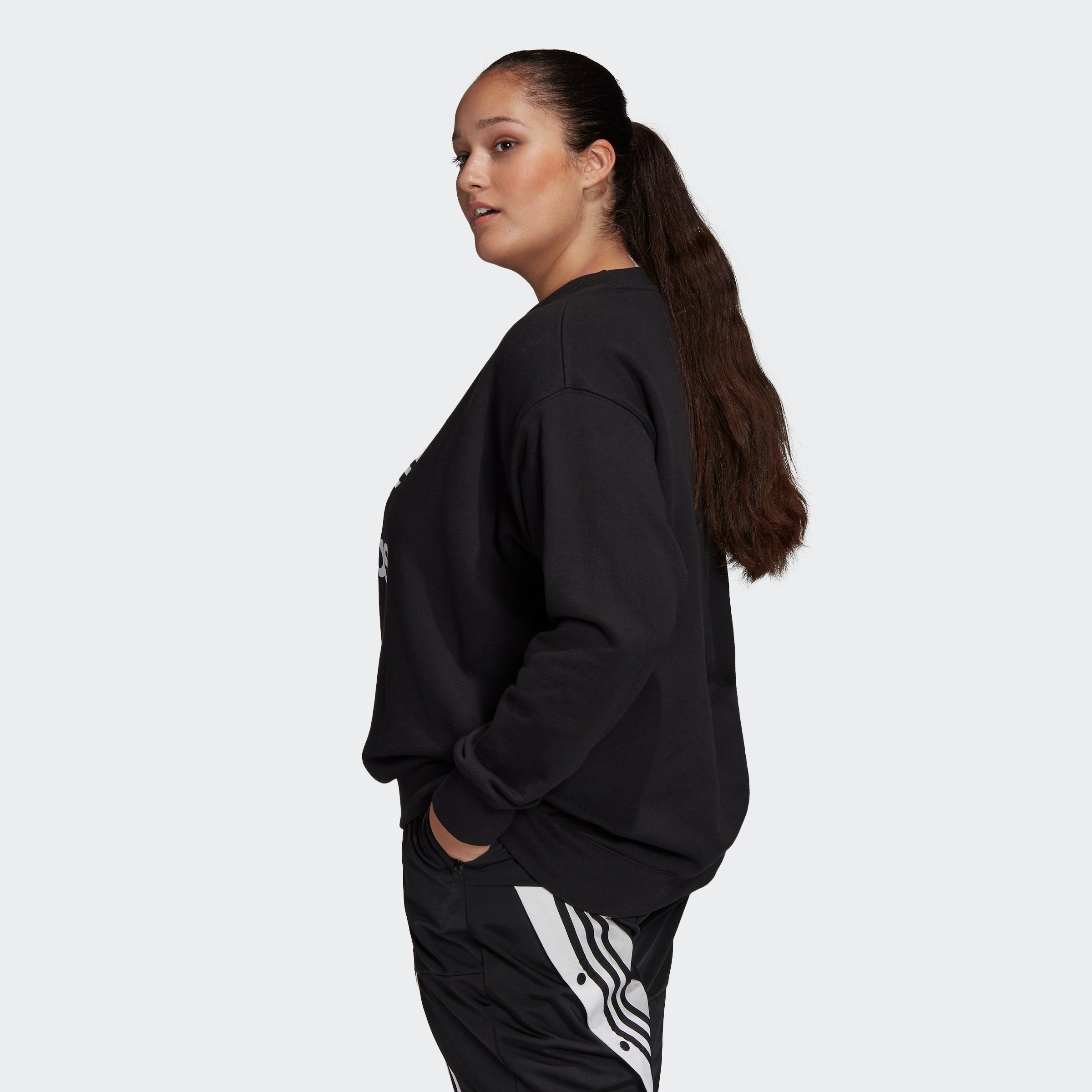 adidas Originals Sweatshirt BLACK/WHITE TREFOIL – GRÖSSEN GROSSE