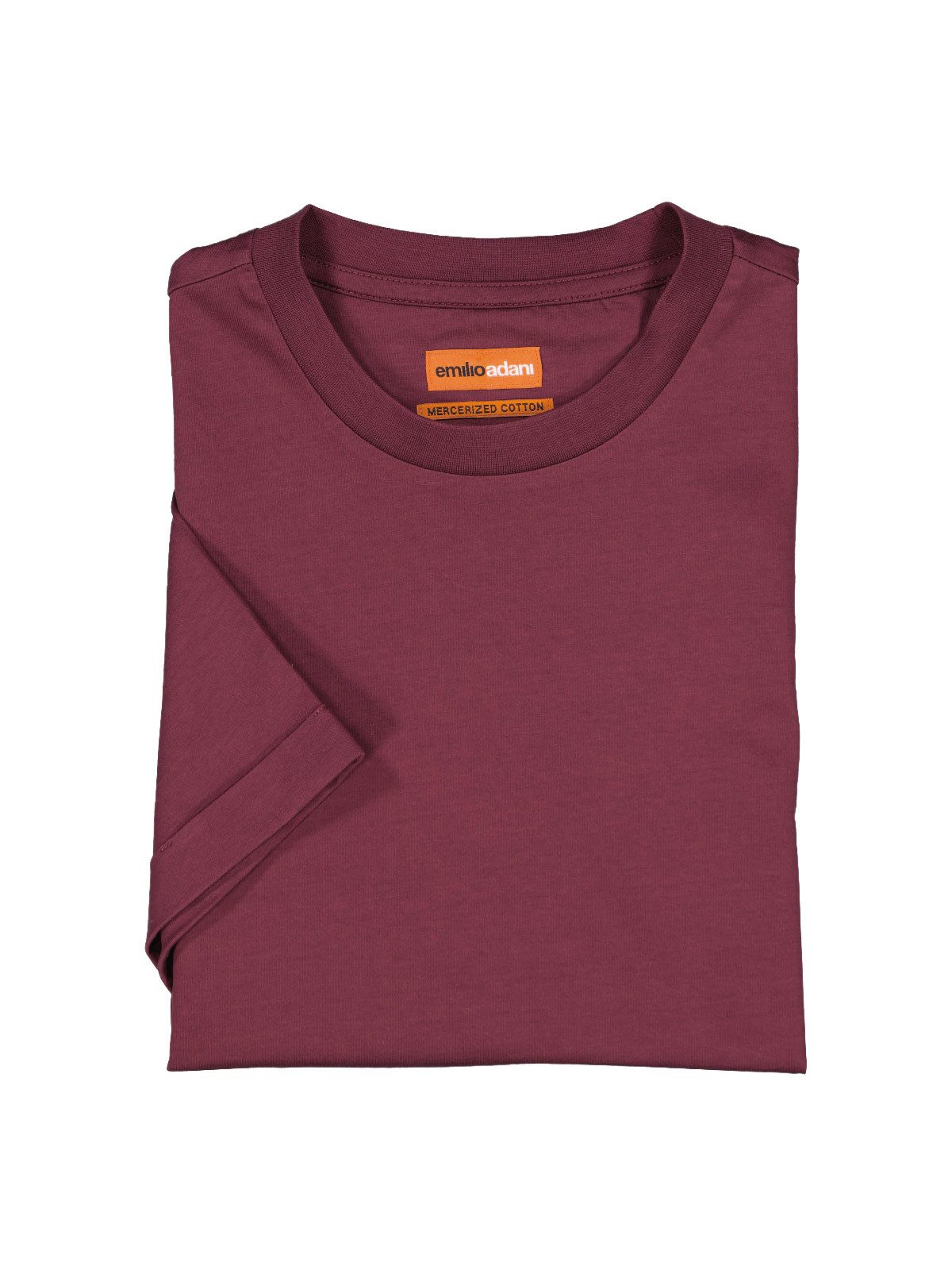 emilio adani T-Shirt Herren Zeitloses Basic T-Shirt, Bordeaux