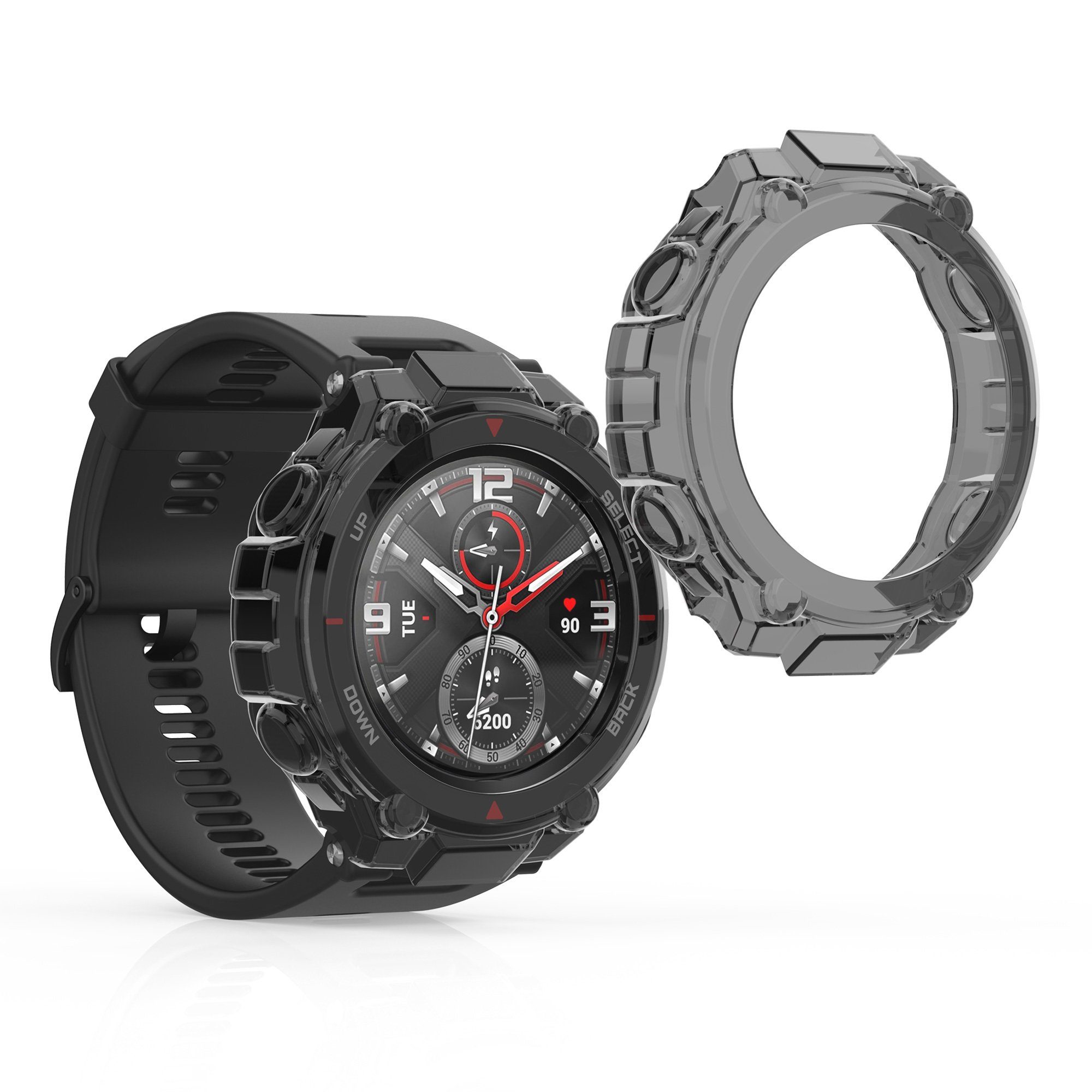 Smartwatch-Hülle 2x Schutzhülle für Huami Amazfit T-Rex / T-Rex Pro