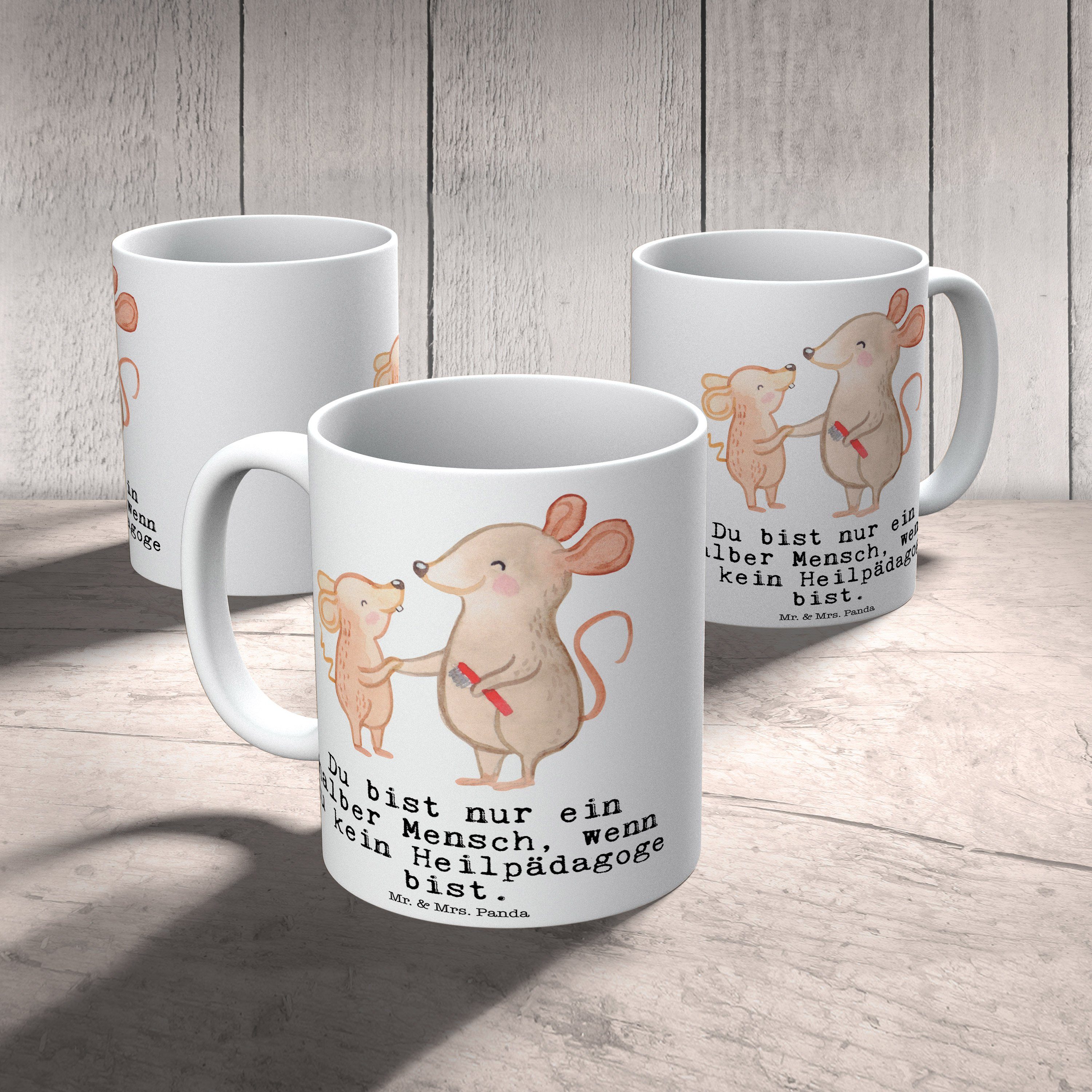 - Herz Heilpädagoge Tasse Tasse Keramik Panda - Mr. Teetas, Tasse, Geschenk, Sprüche, mit & Weiß Mrs.