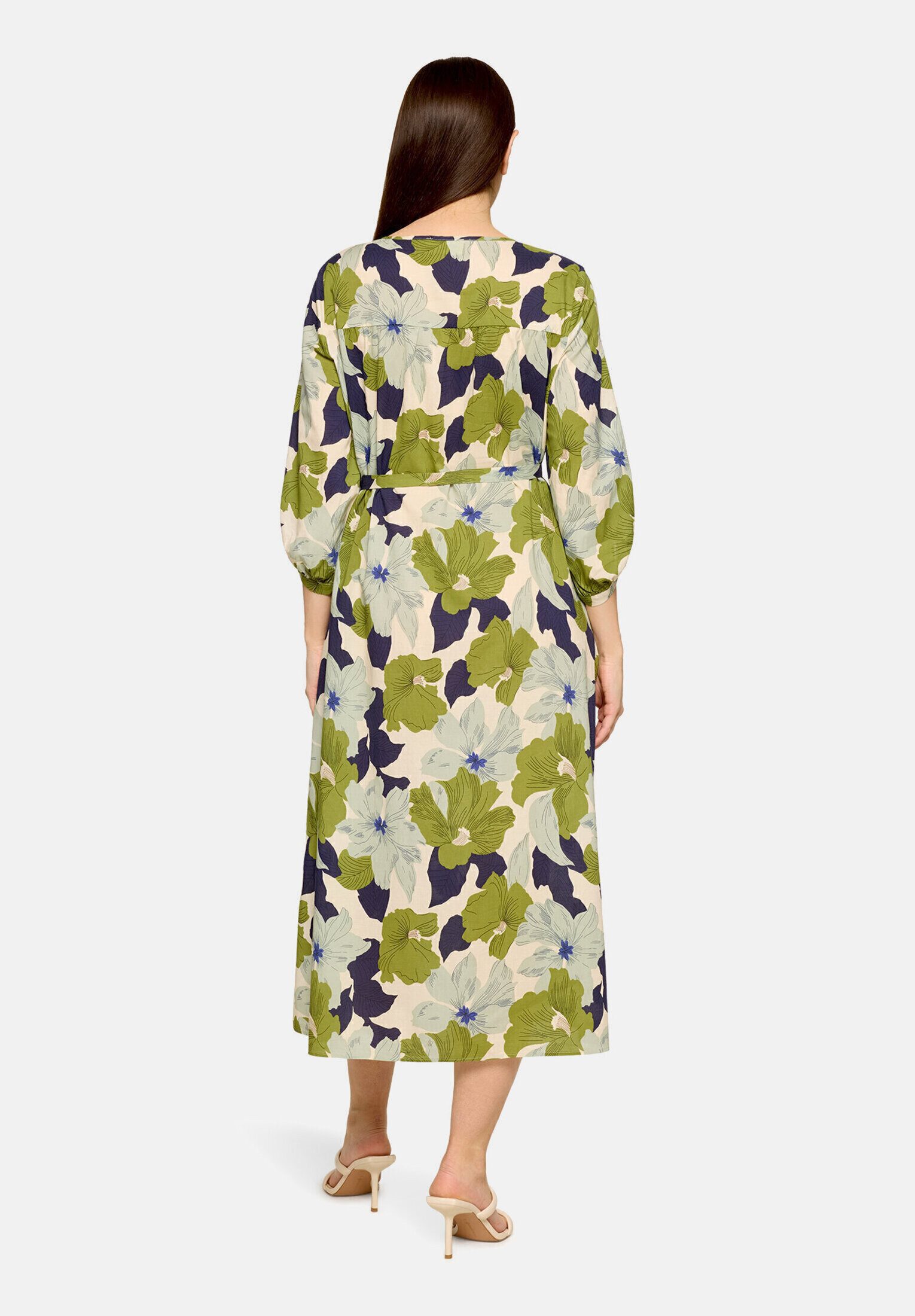 Cartoon Sommerkleid Damen mit Bindegürtel