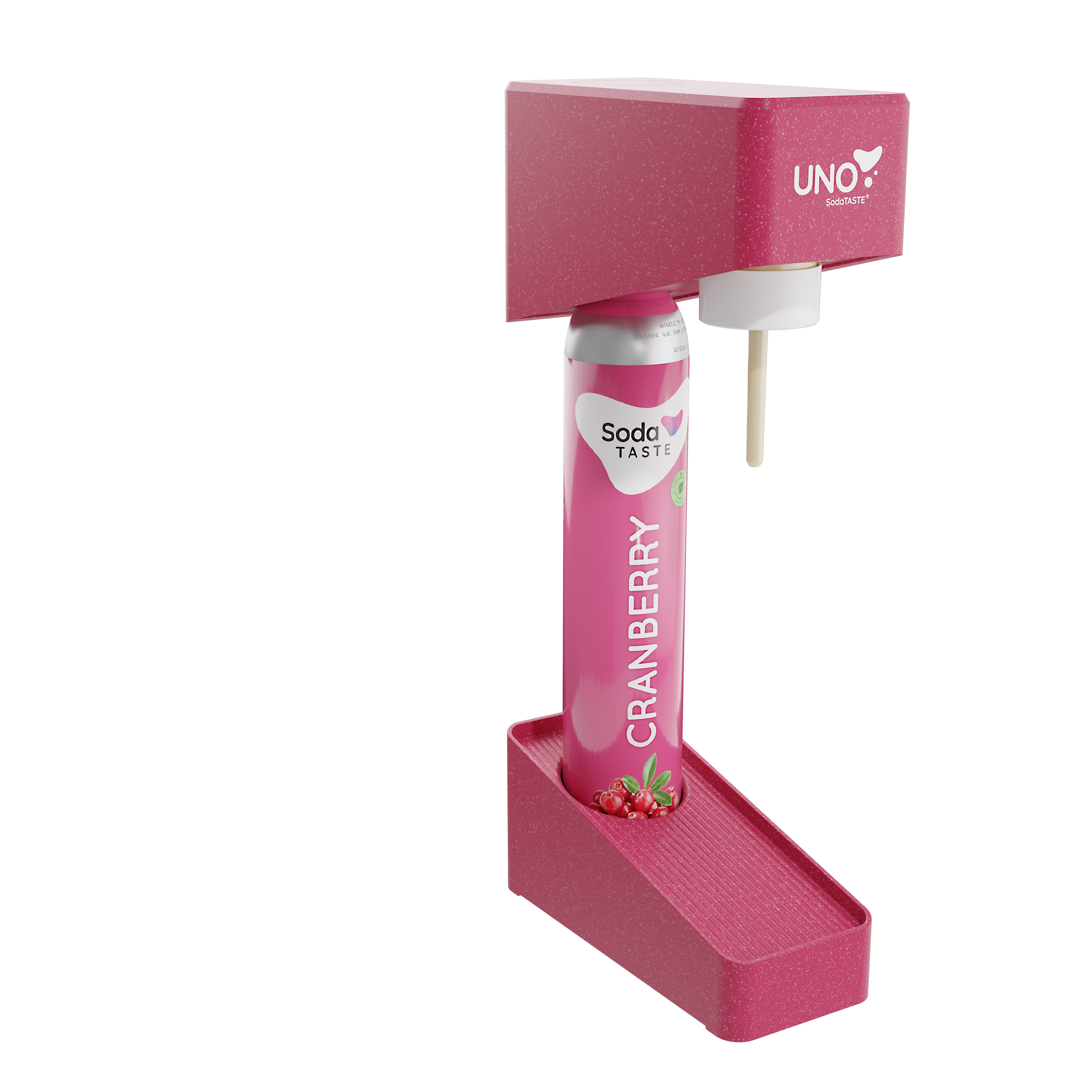 SodaTASTE Wassersprudler SodaTASTE UNO Wassersprudler Set inkl. Flasche & CO2-Zylinder, (Wassersprudler, CO₂-Zylinder, 1-Liter-Wasserflasche, Abtropfhalterung), Kompatibel mit Standard-Drehgewinde