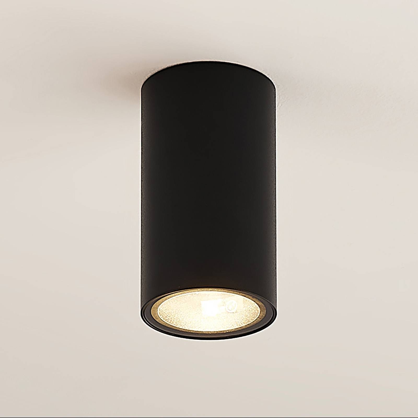 Arcchio Deckenstrahler Olivir, Metall, Schwarz IP44, 1 x 8 W LED günstig online kaufen