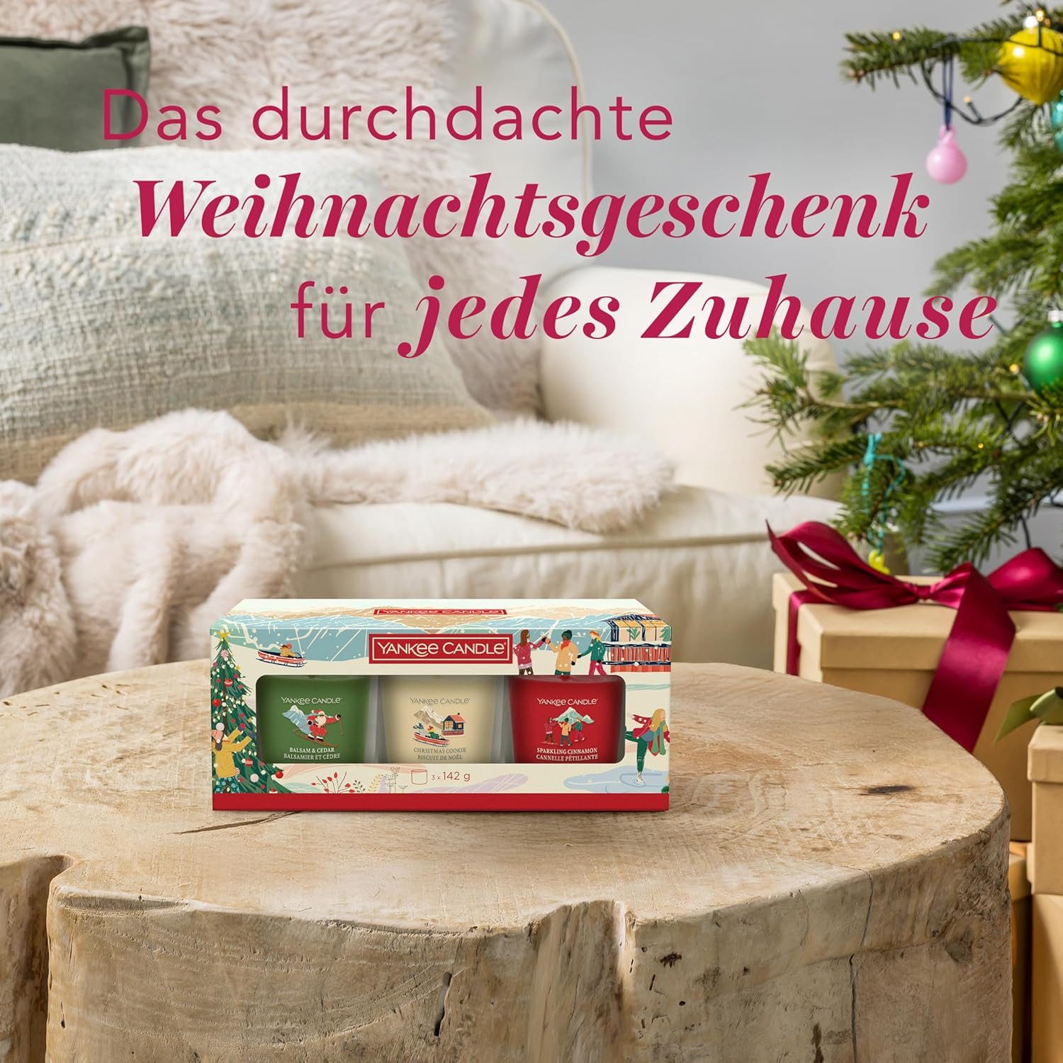Yankee Candle Duftkerze Yankee Candle 3 Tumbler Geschenkset Weihnachten (1- günstig online kaufen