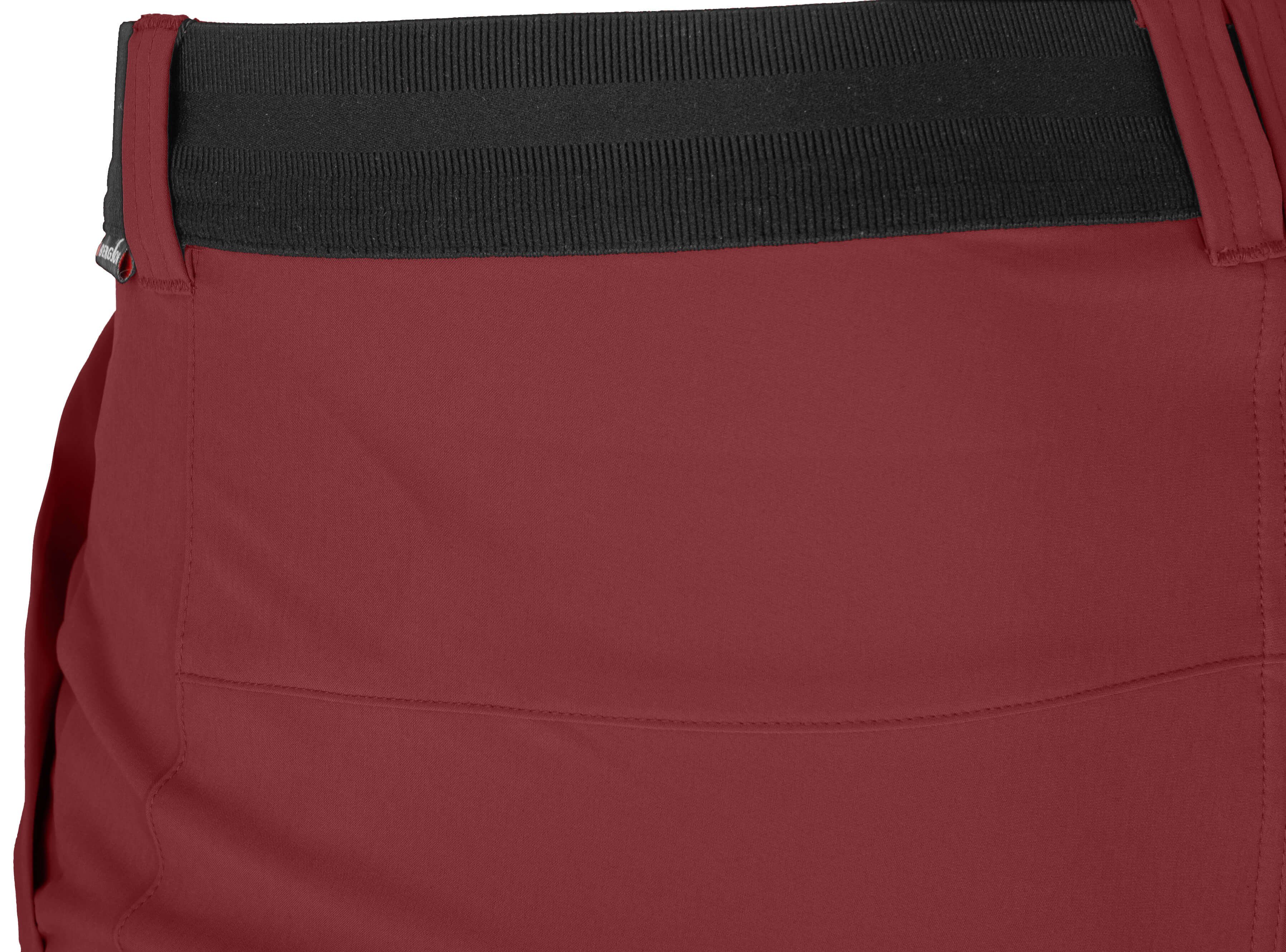 Bergson Outdoorhose elastisch, Bermuda recycelt, FROSLEV Herren COMFORT Wandershorts, braun rot Taschen, Normalgrößen, 8