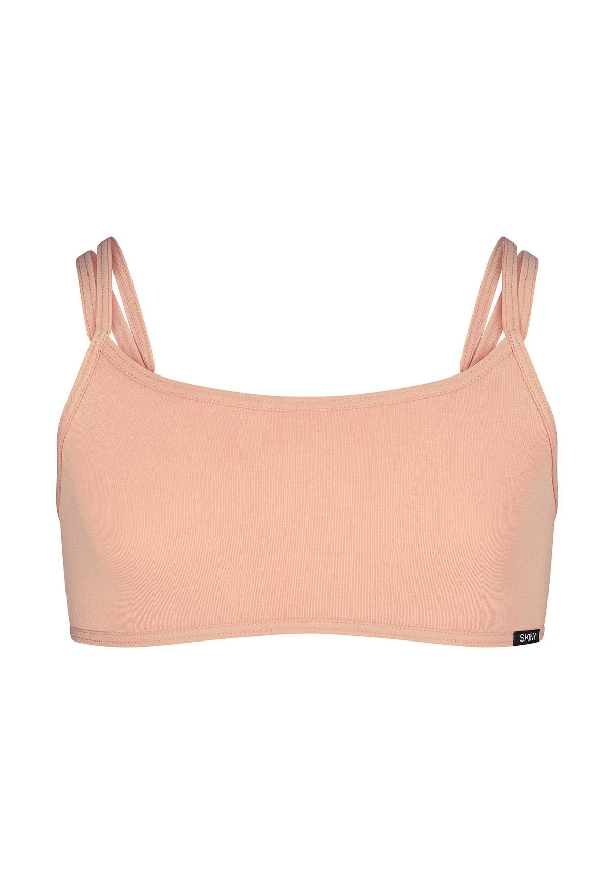 Skiny Bustier, Cotton Bustier 2er - Top, Pack Rot/Rosa Crop Mädchen