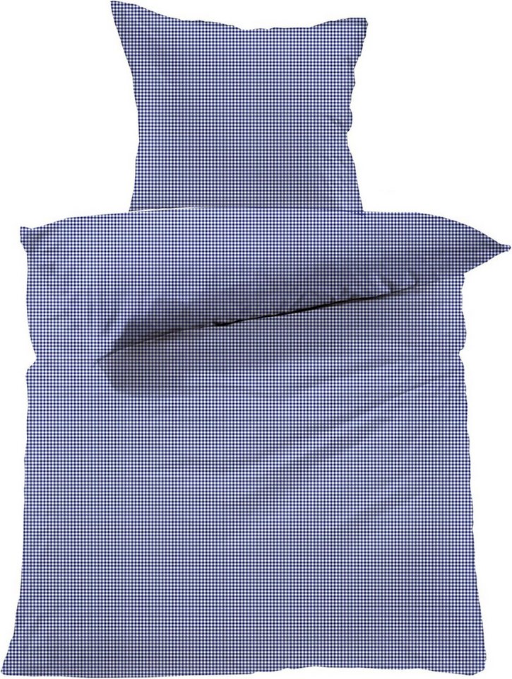 Lavea Bettwäsche Seersucker Bettwäsche-Sets Karo, 100% aktmungsaktive Baumwolle, 2 teilig, kühlende Sommerbettwäsche mit Reißverschluss, langlebige Qualität