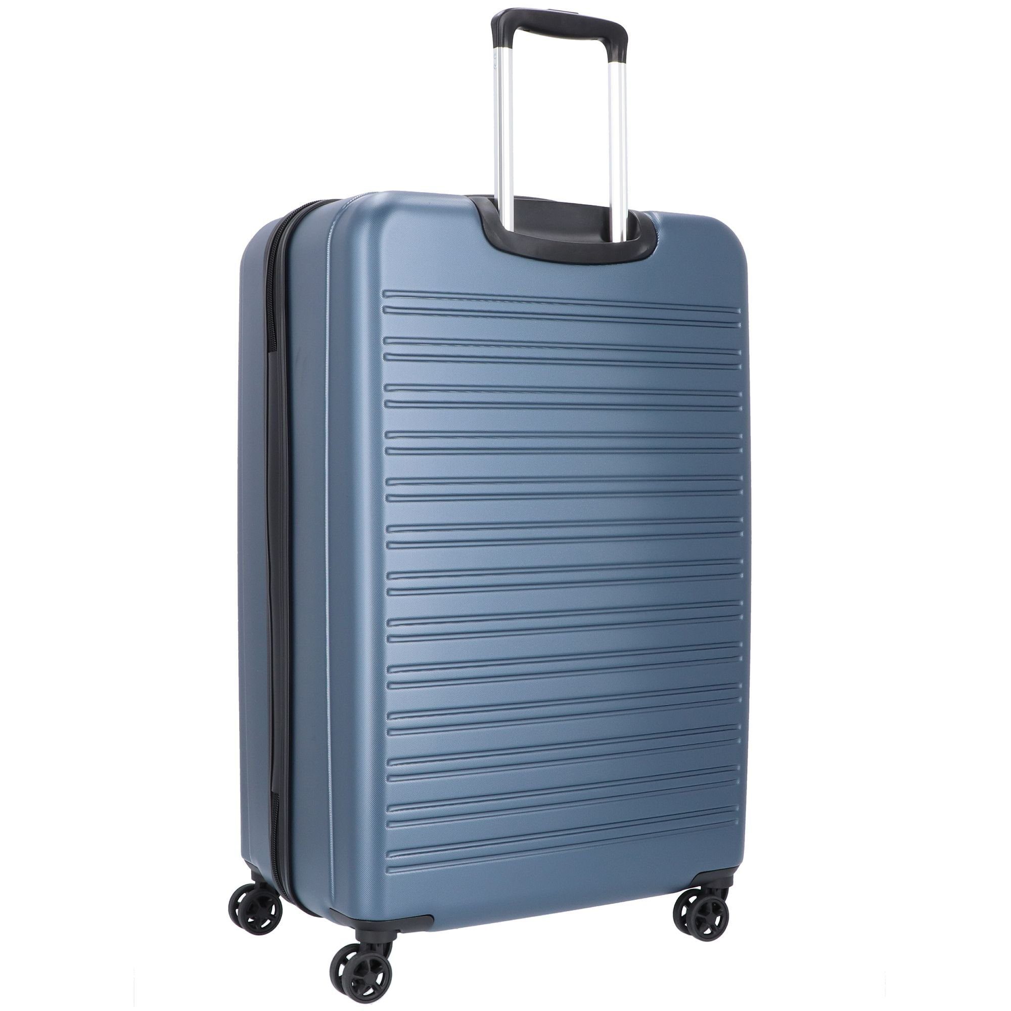 4 blau Delsey Hartschalen-Trolley Polycarbonat 2.0, Segur Rollen,