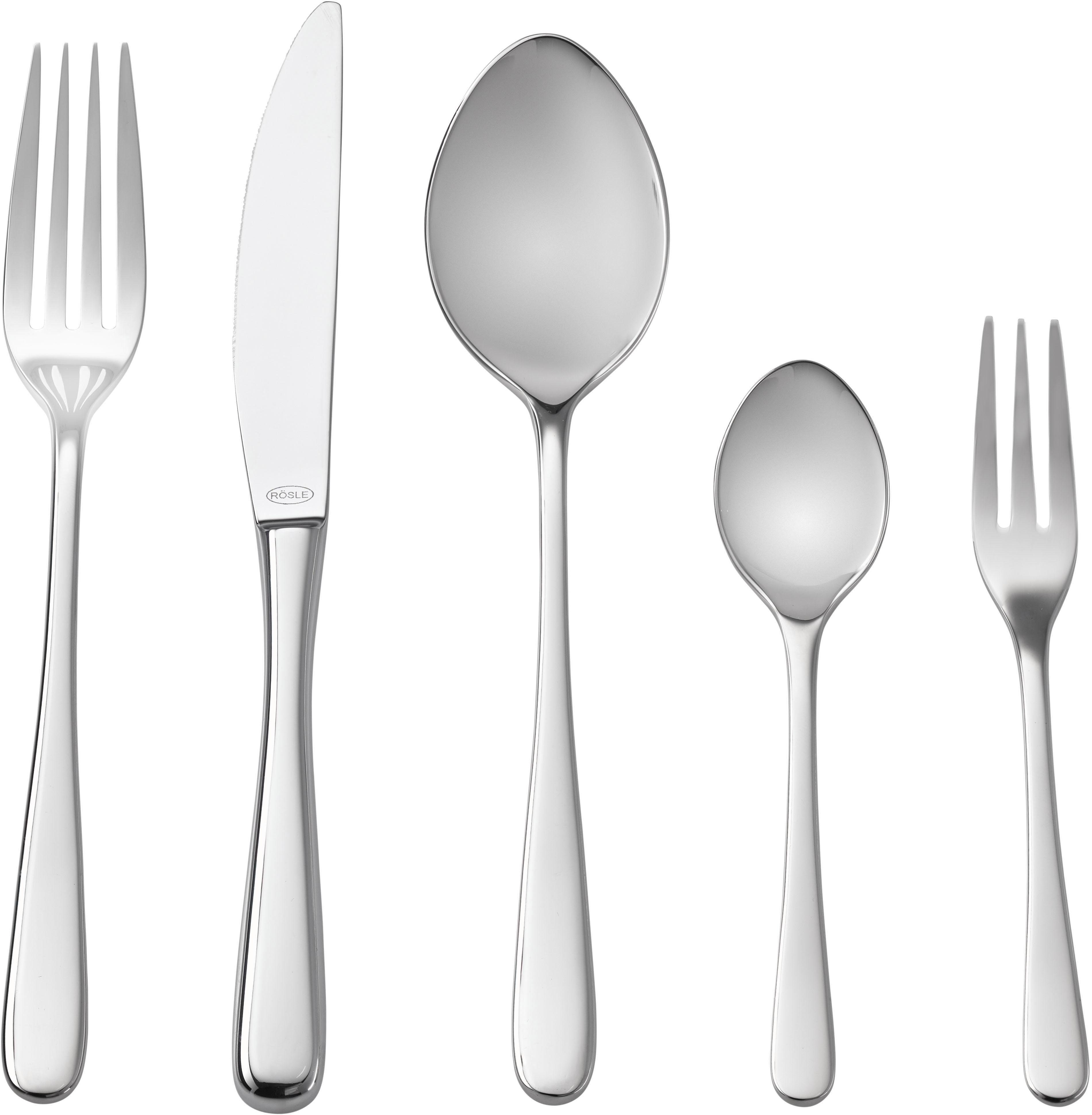 RÖSLE Besteck-Set Passion (60-tlg), 12 Personen, Edelstahl 18/10, spülmaschinengeeignet