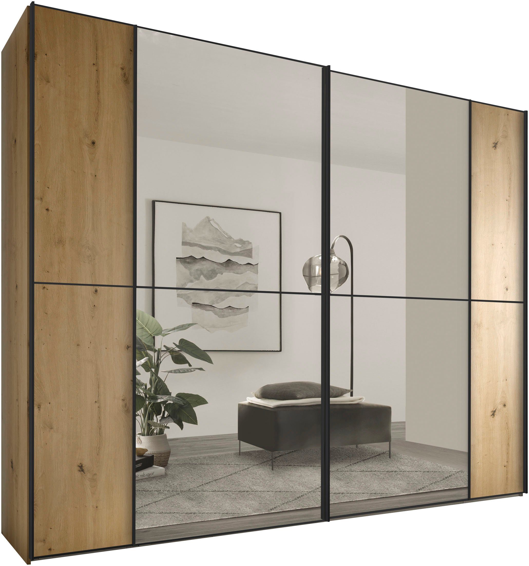 STAUD Schwebetürenschrank Sonett 220G, Made in Germany, mit vier verschiedenen Ausstattungsvarianten