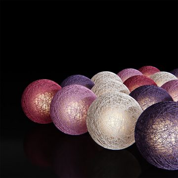 Vicco LED-Lichterkette Lichterkette Cotton Balls Girlande 310 cm Mädchen