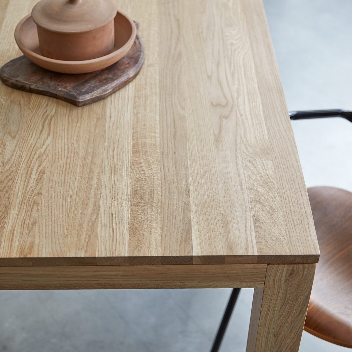 Esstisch Tisch Eden aus massivem Eichenholz 90x90