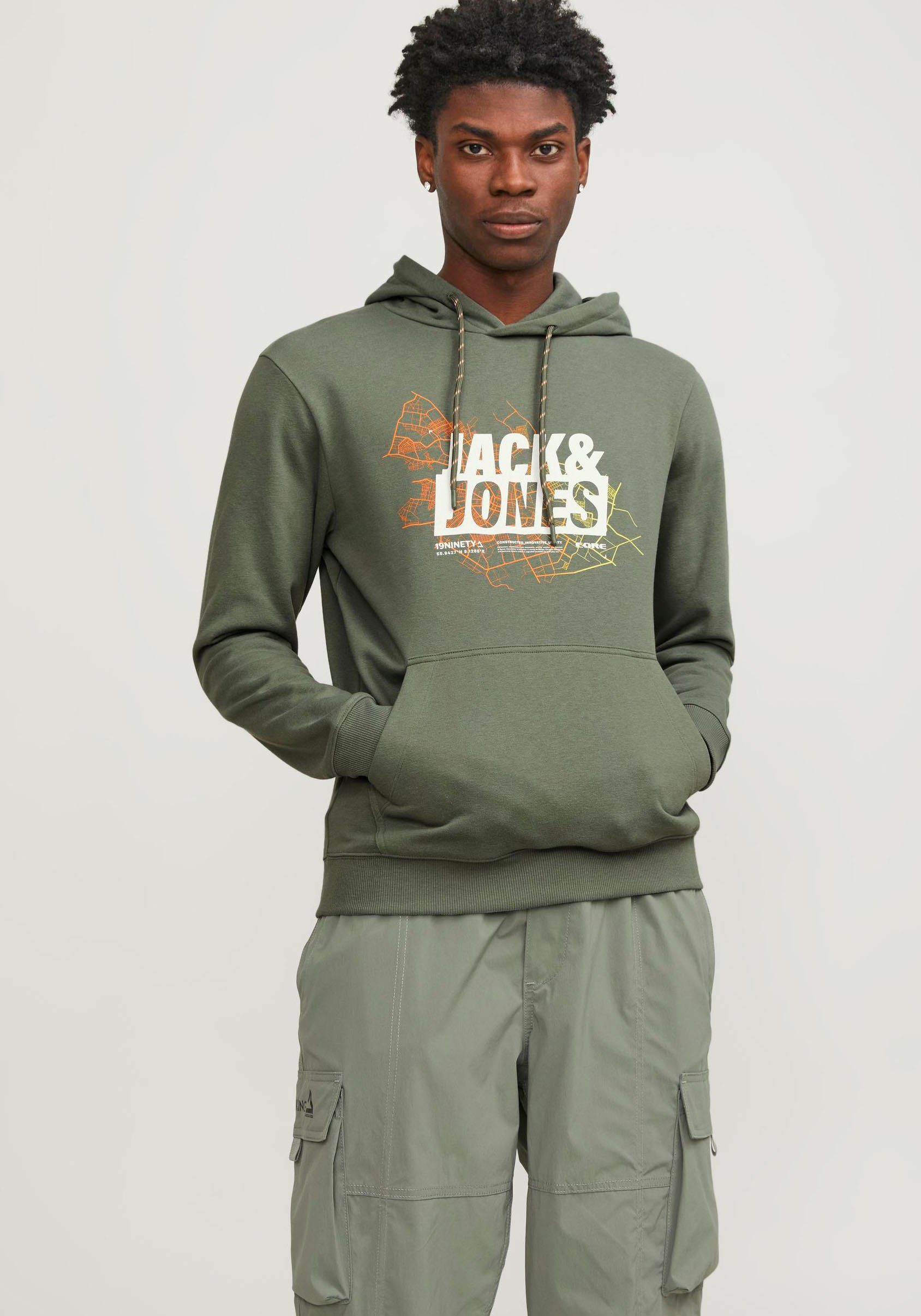Jack & Jones Kapuzensweatshirt JCOMAP LOGO SWEAT HOOD SN Agave Green | Sweatshirts