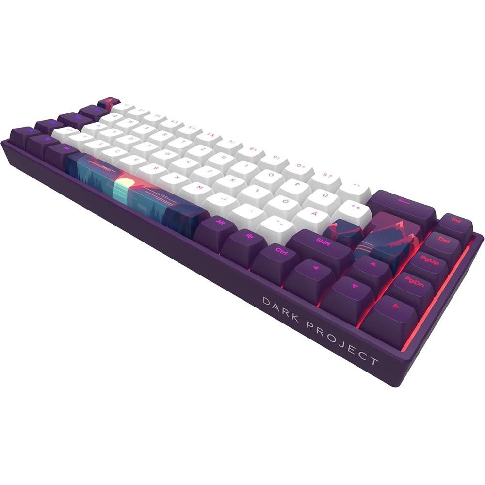 Dark Project 68 Sunrise ISO DE Gaming Tastatur RGB mechanisch 65% HotSwap Gaming-Tastatur (Switches: G3MS Sapphire (linear, pre-lubed)