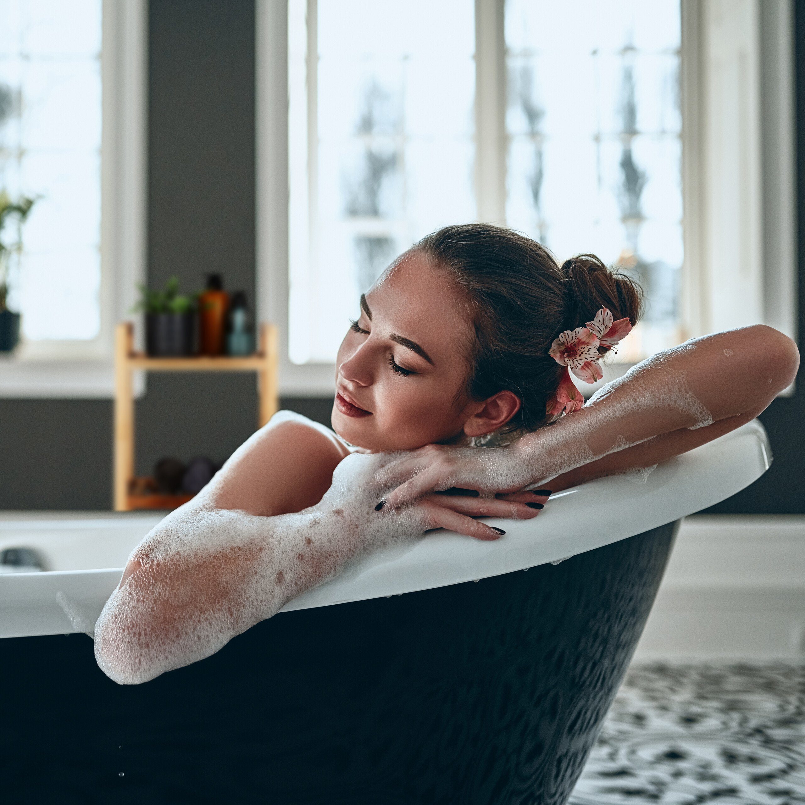 relaxdays Badregal Walnuss 3 Ablage