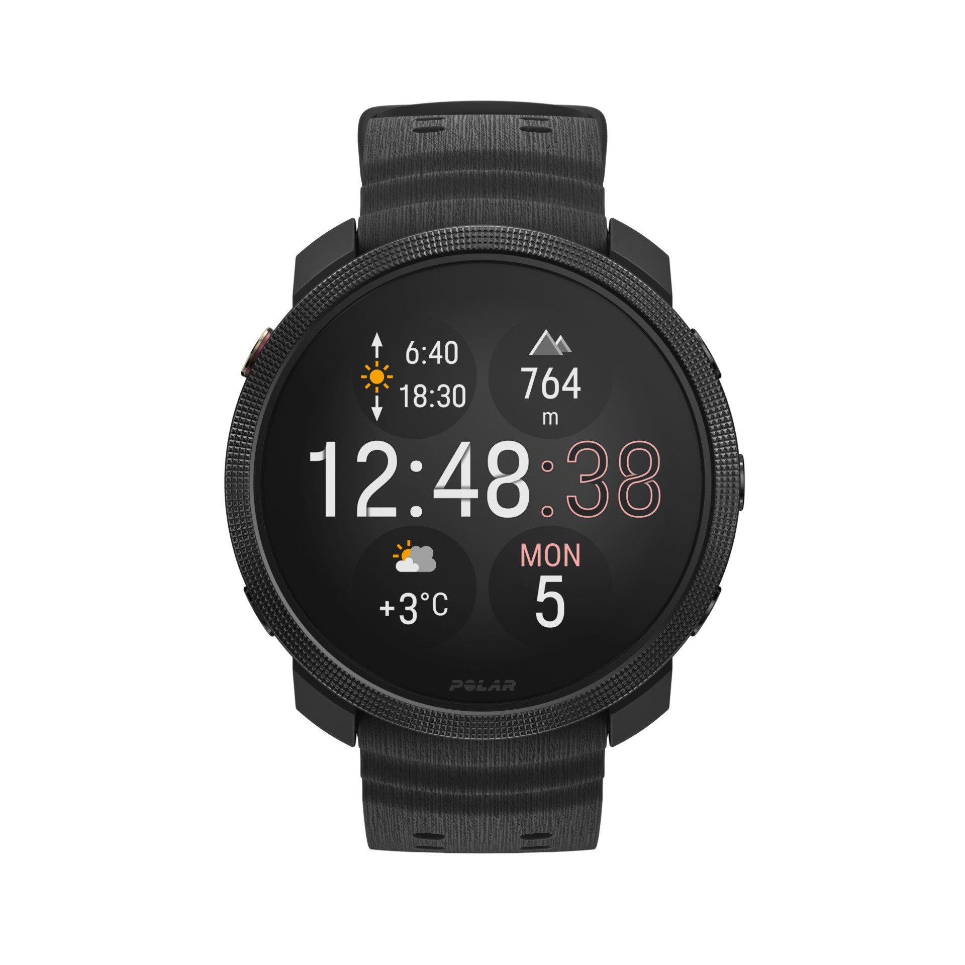 Polar VANTAGE M3 S-L Smartwatch (3,3 cm/1,28 Zoll, Proprietär)