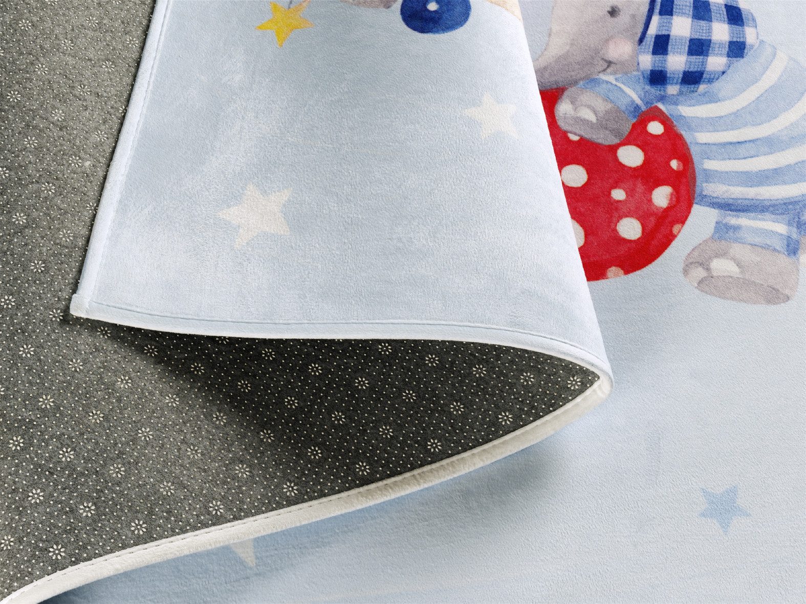 Babyglück Kinderteppich Baby Glück blau 100x160cm, rechteckig