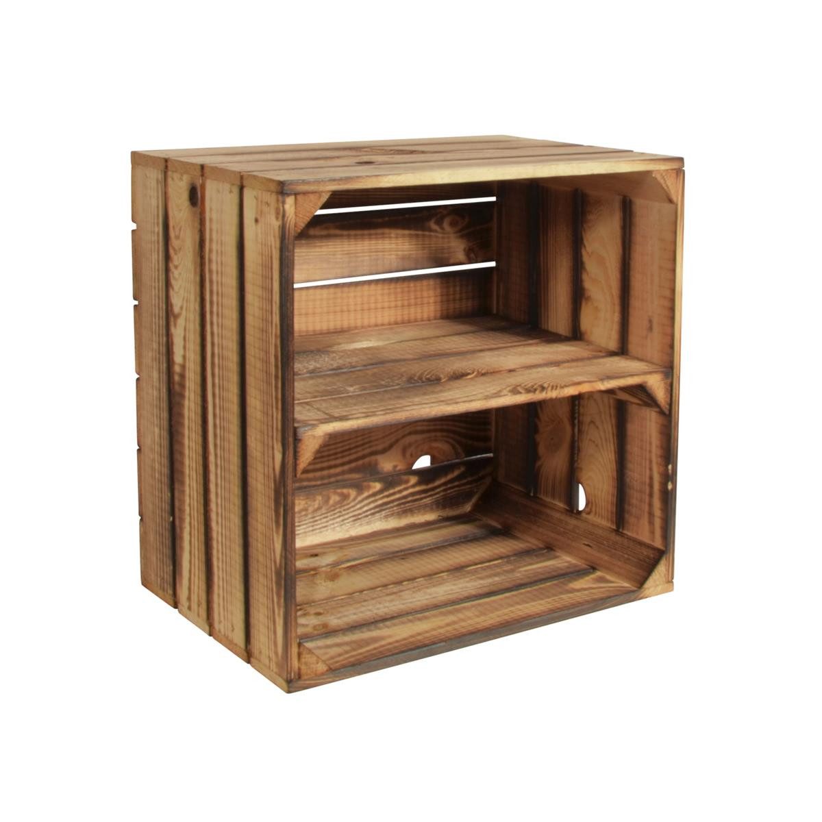 Weinregal Wino Flaschenregal aus Holz Geflammt 1x Regal