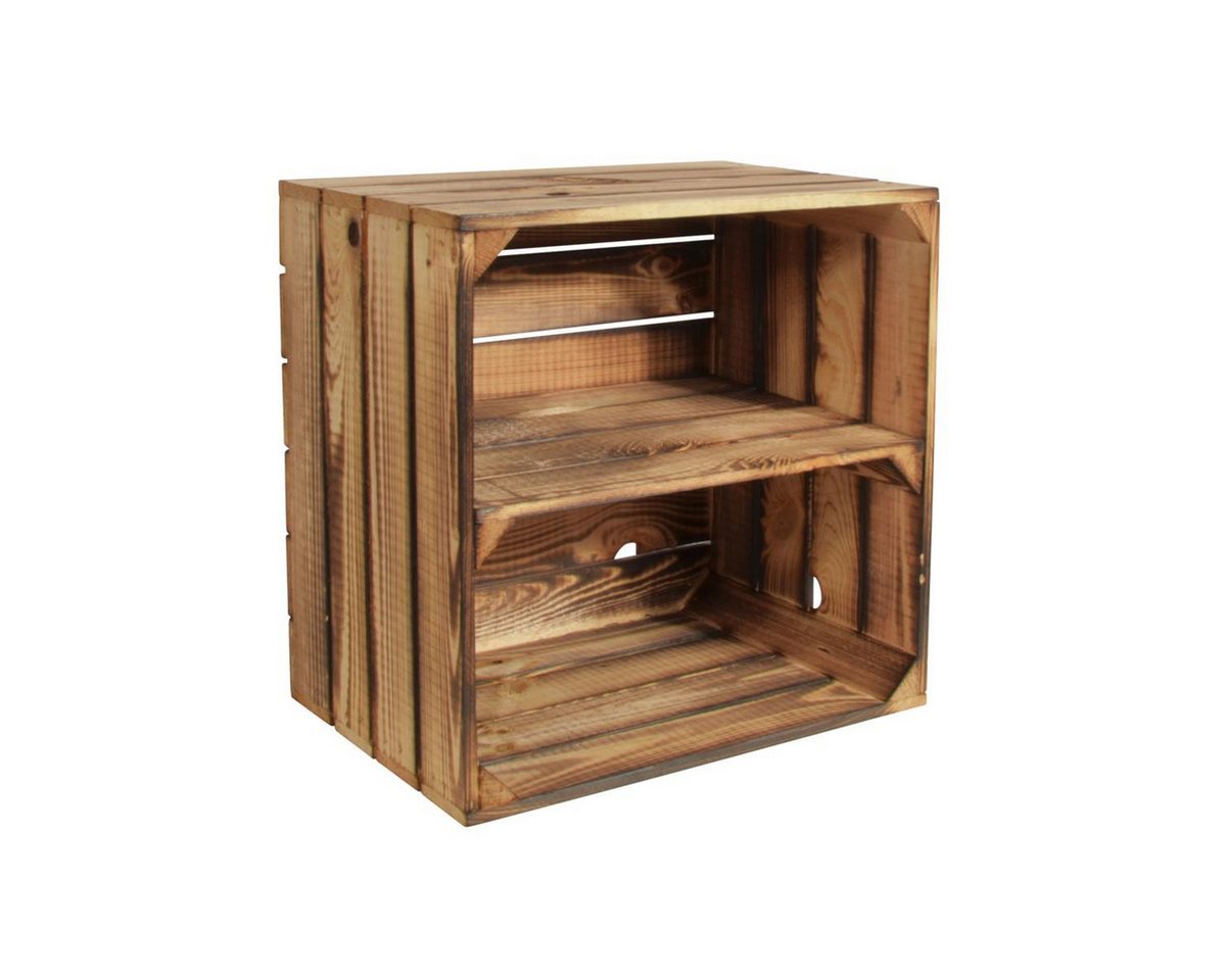 CHICCIE Weinregal Wino Flaschenregal aus Holz Geflammt 1x Regal, 1-tlg.