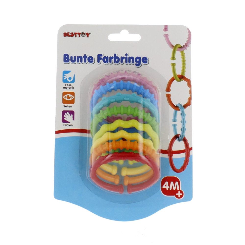 Babypuppe Besttoy - Bunte Farbringe