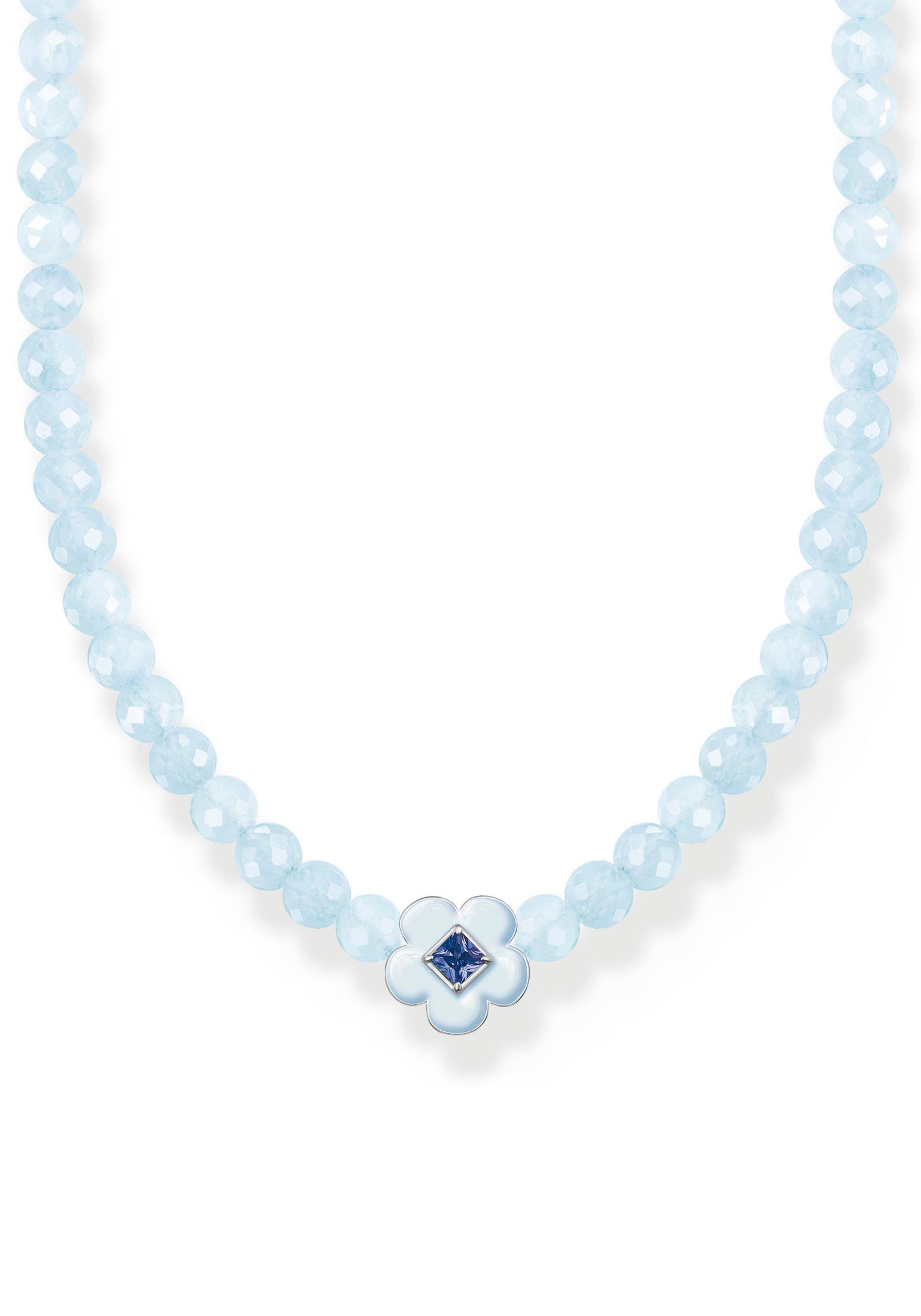 THOMAS SABO Choker Choker Blume mit blau...