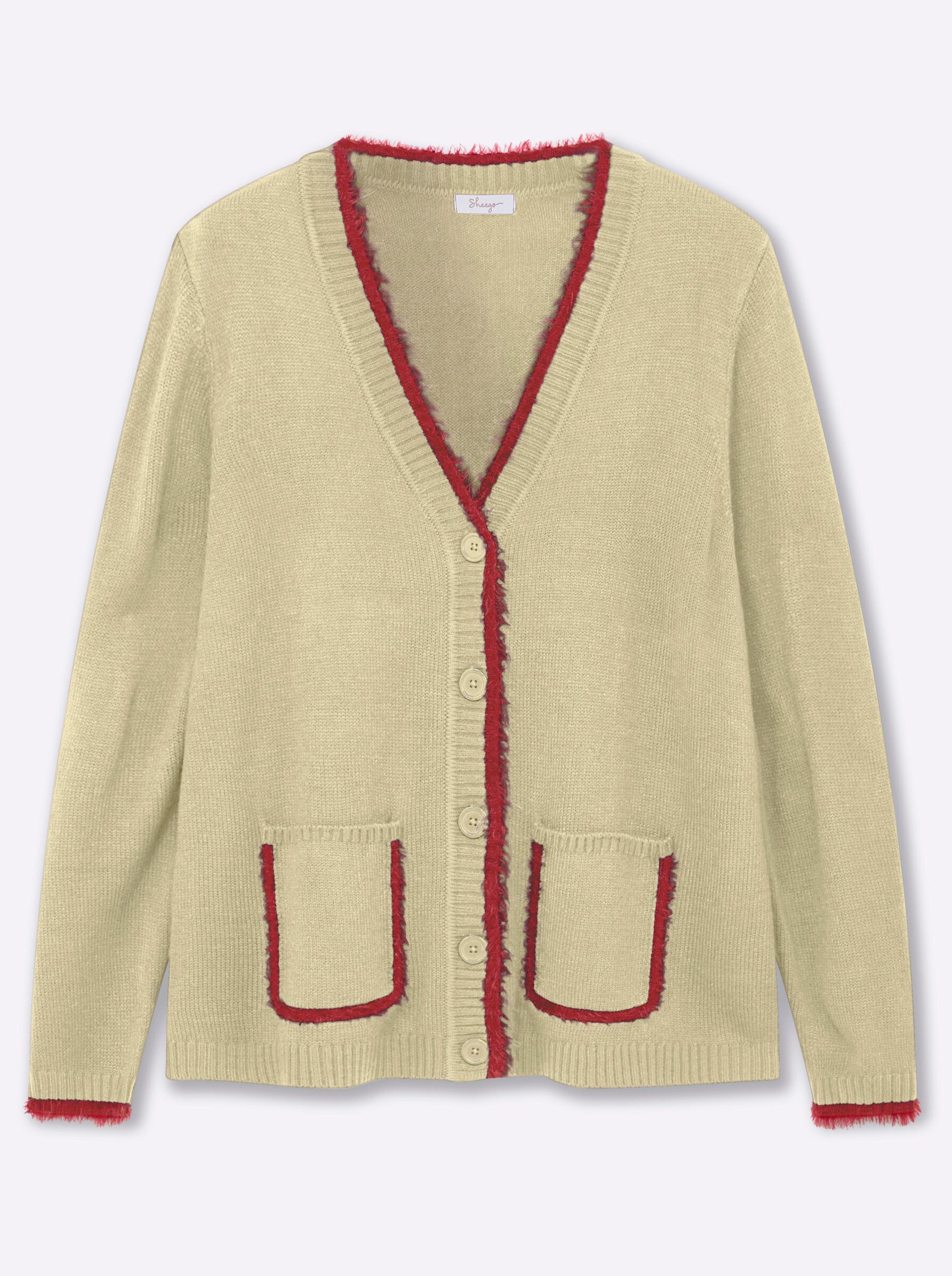 Sheego Strickjacke Strickjacke Langarm Jersey