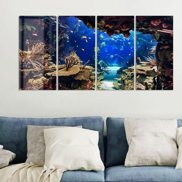 DEQORI Glasbild 'Exotisches Aquarium', 'Exotisches Aquarium', Glas Wandbild Bild schwebend modern