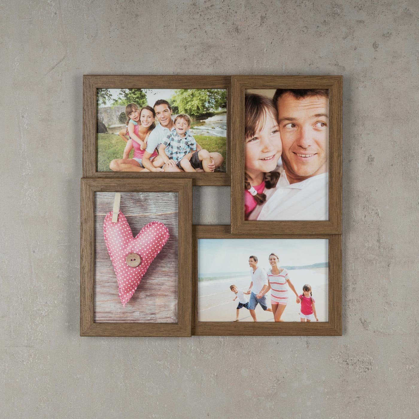 Levandeo® Bilderrahmen Collage, levandeo Bilderrahmen Collage 28x28cm 4 Fot günstig online kaufen