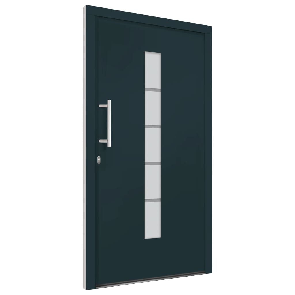 vidaXL Haustür Haustür Aluminium und PVC Anthrazit 100x200 cm (1-St)