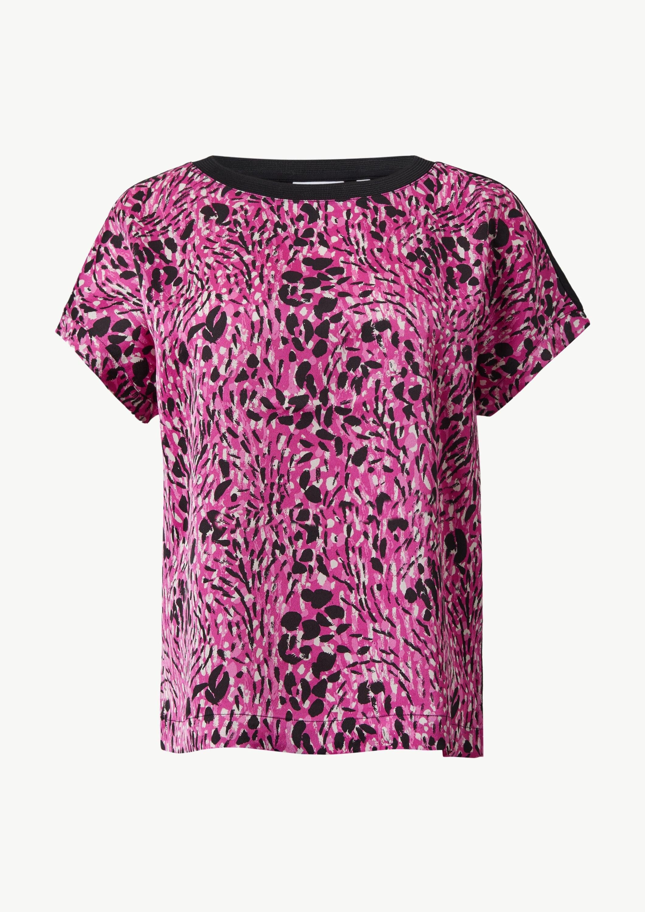 comma Kurzarmshirt T-Shirt Blusenshirt mit Frontprint
