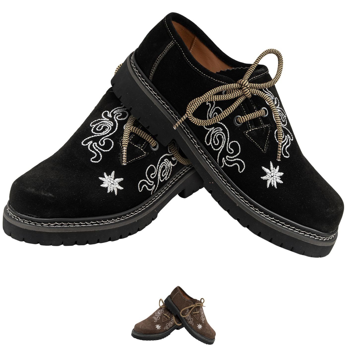 German Wear D-Haferl-1 Haferlschuh Damen Haferlschuhe Trachtenschuhe für Trachten lederhosen