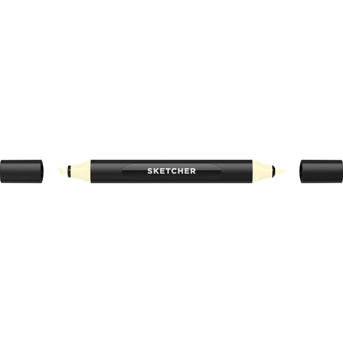 Filzstift Twinmarker Sketcher brush+chisel Y 015 kanariengelb.