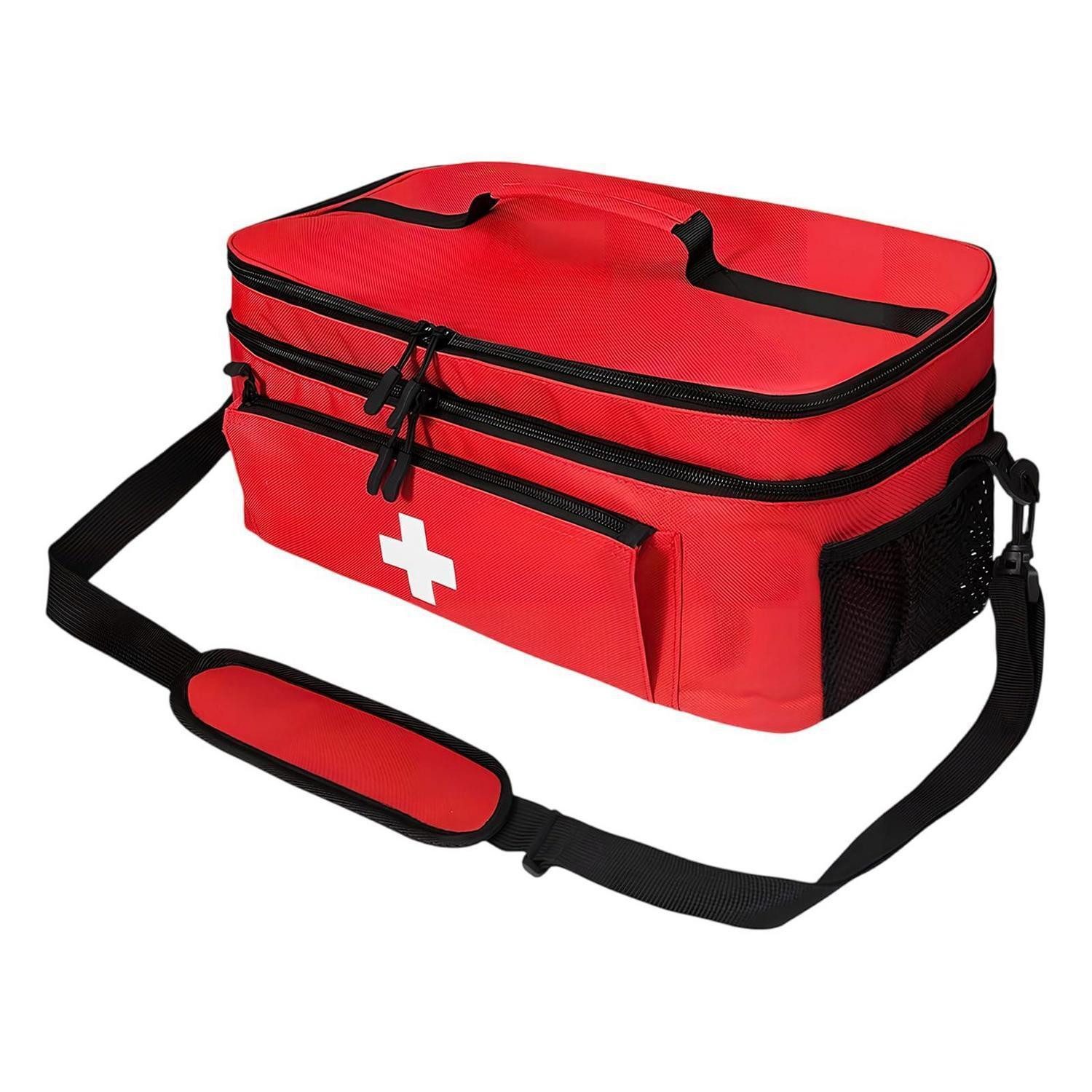 LuxusKollektion Erste-Hilfe-Set Erste-Hilfe-Tasche Große Kapazität Rot