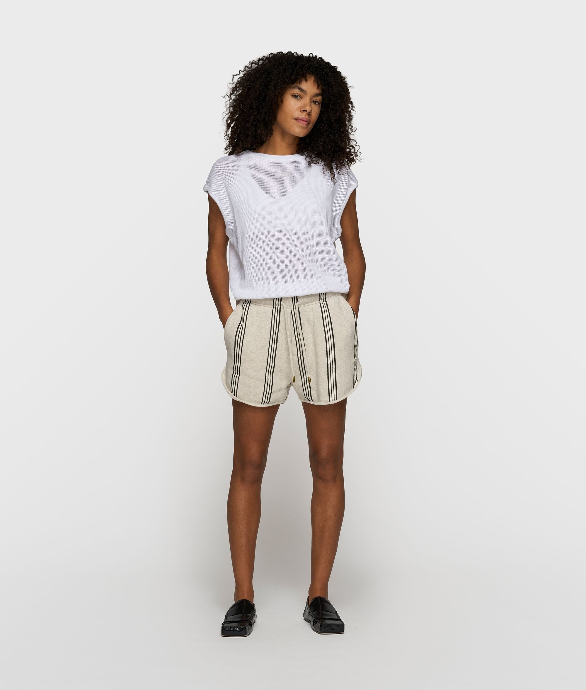 10DAYS T-Shirt balloon top mesH