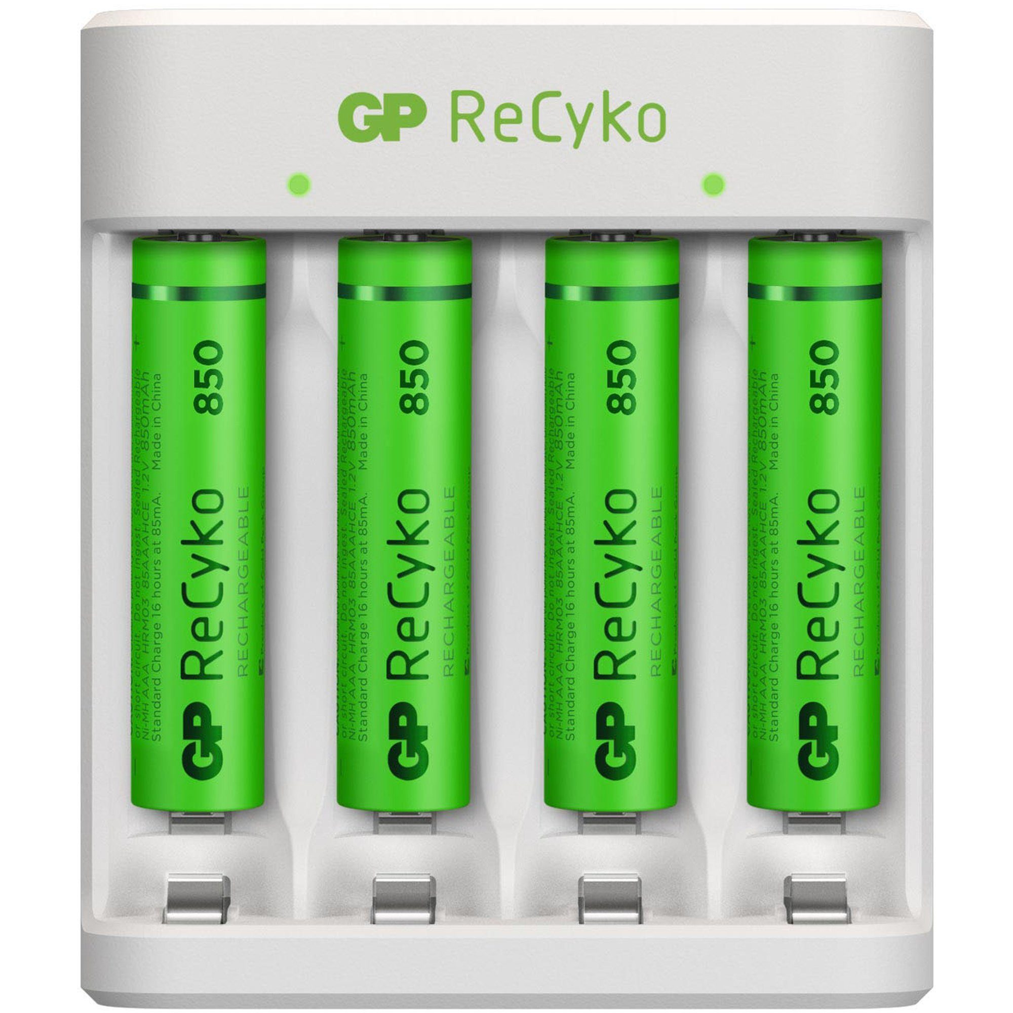 USB-Modell 1,2V E411 AAA GP Batteries inkl. 850 GP A Akku-Ladestation mAh Micro ReCyko 4x Ladegerät