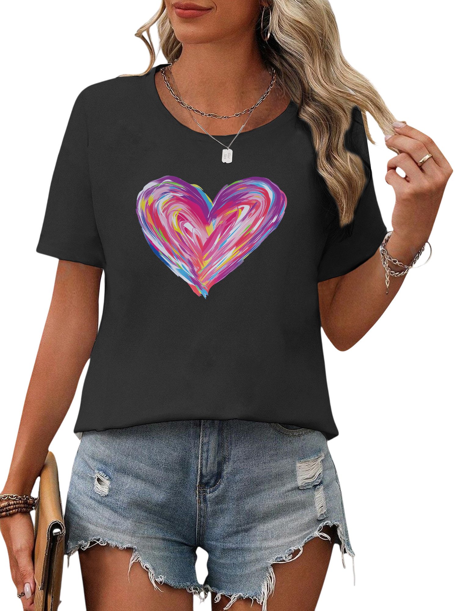 PYL Kurzarmbluse Damen Sommershirt Kurzarm mit günstig online kaufen