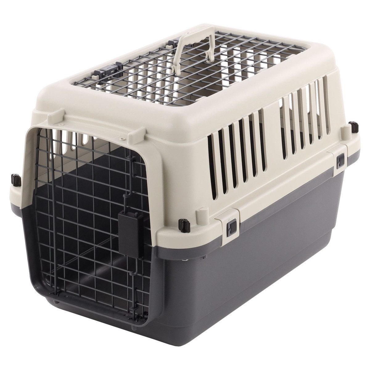 Flamingo Tiertransportbox Transportkäfig Neto grau für Katzen