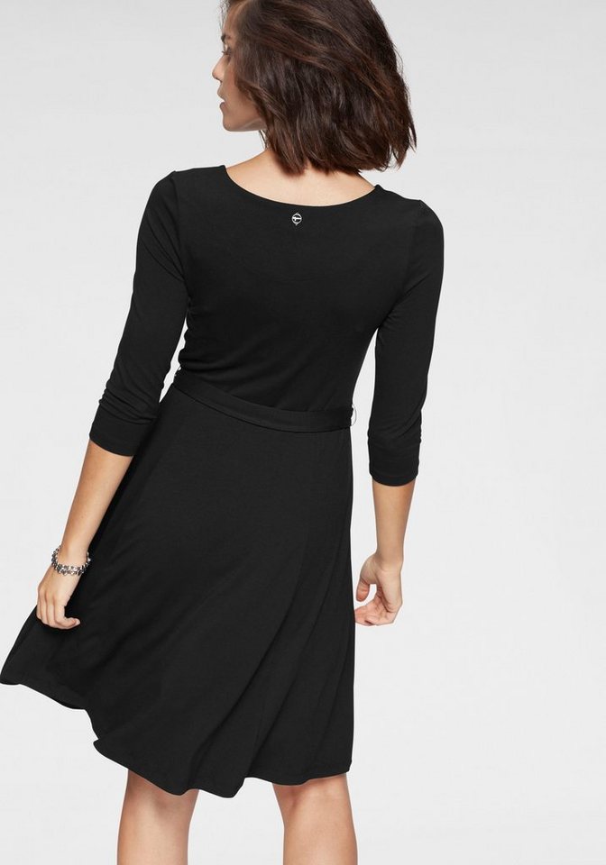 Tamaris Jerseykleid mit Bindegürtel in