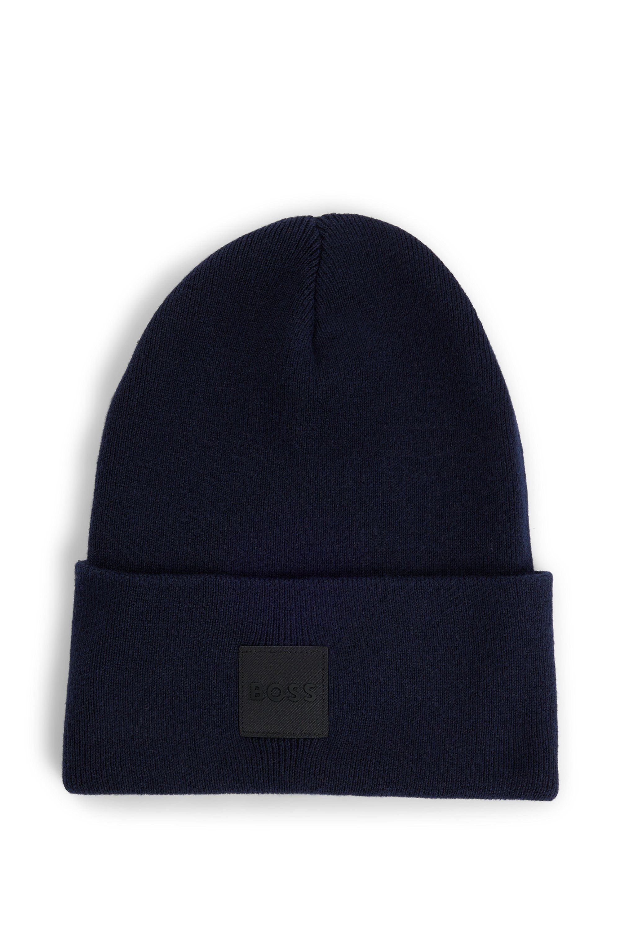 BOSS ORANGE Strickmütze Fantastico_R_Hat mit BOSS-Aufnäher günstig online kaufen