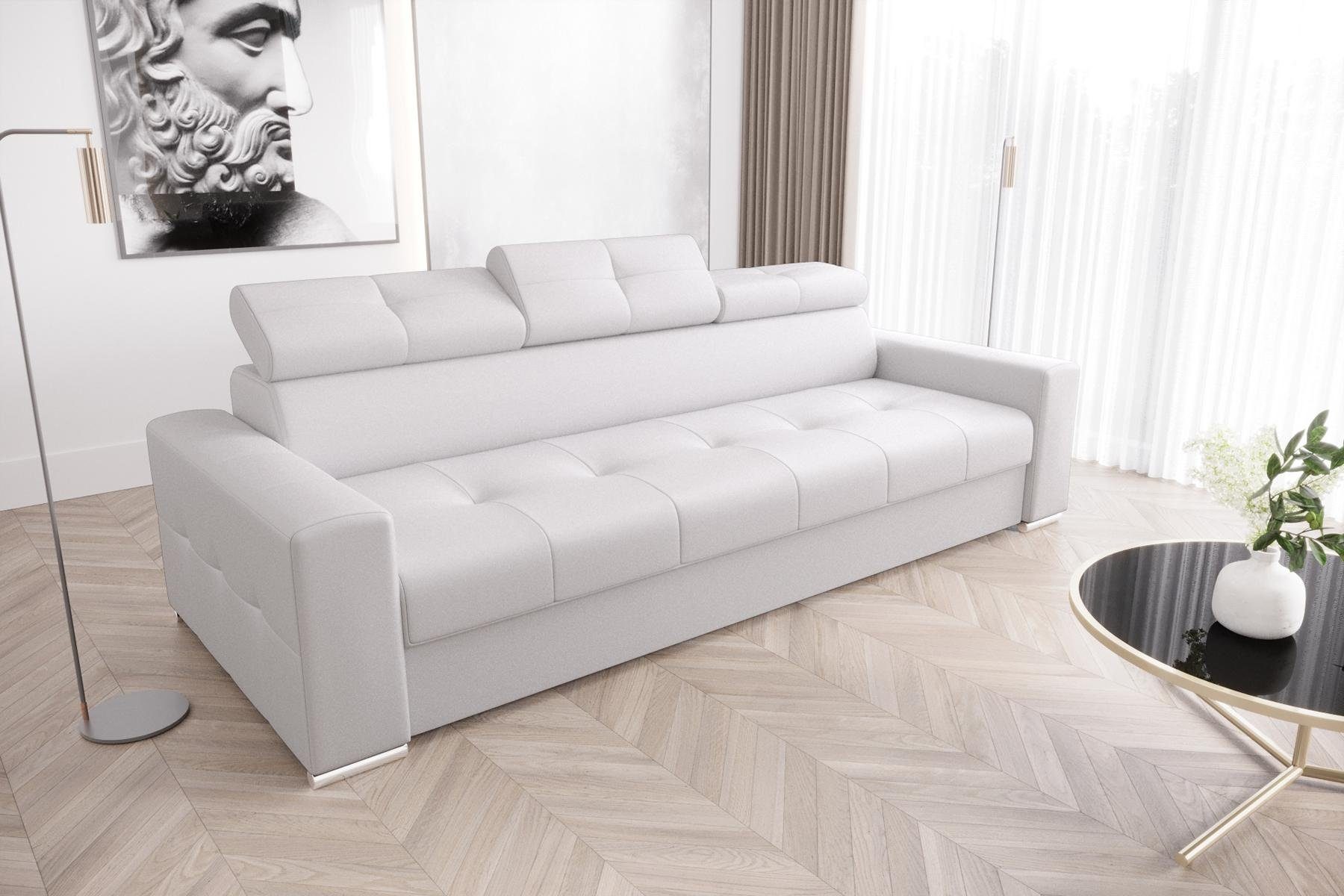 JVmoebel Sofa Moderne 3er Sitz Sofas Zimmer Möbel Weiß Polster Dreisitzer, Made in Europe