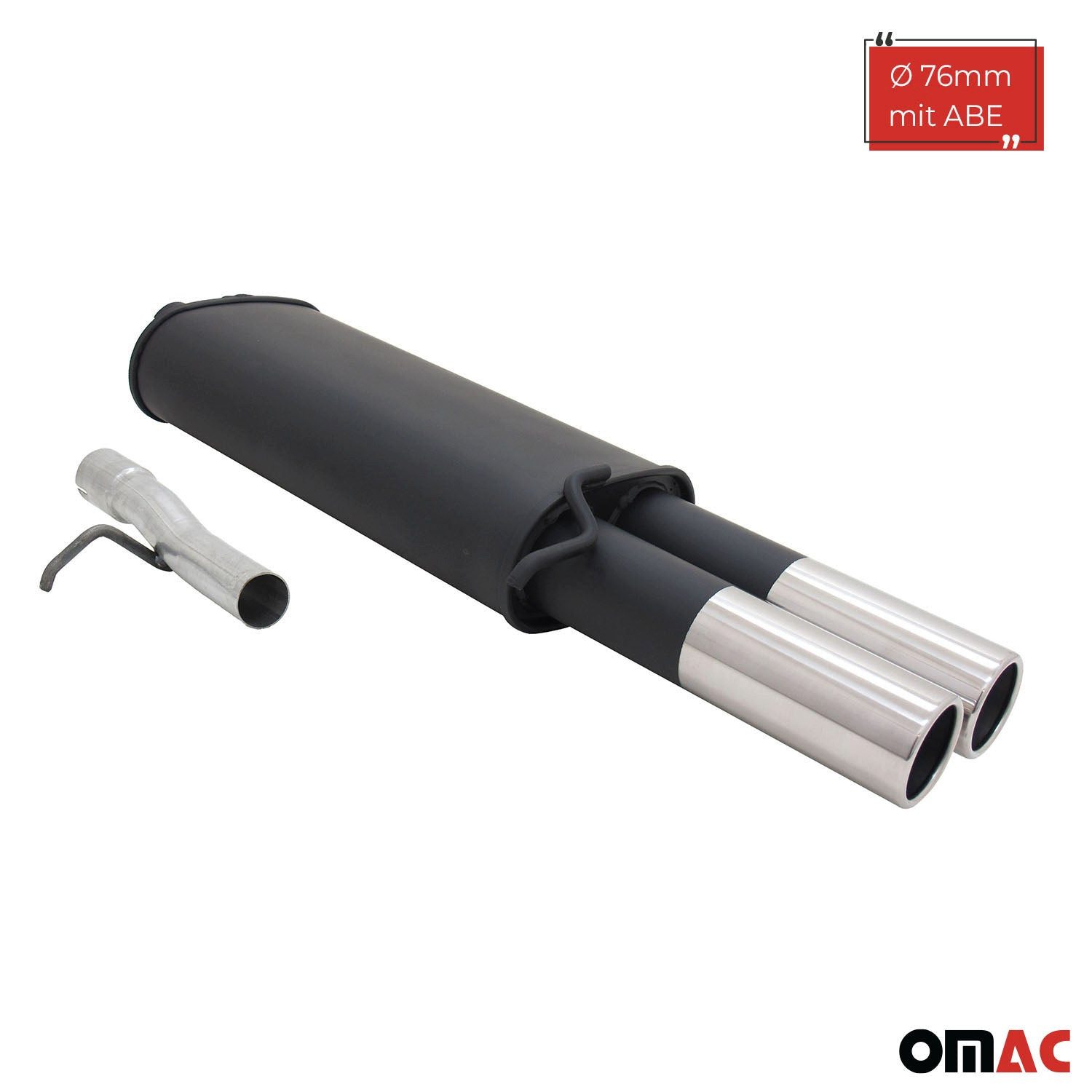 OMAC Auspuff-Flexrohr Novus Sportauspuff für VW Passat 3B / 3BG 2x76mm mit ABE