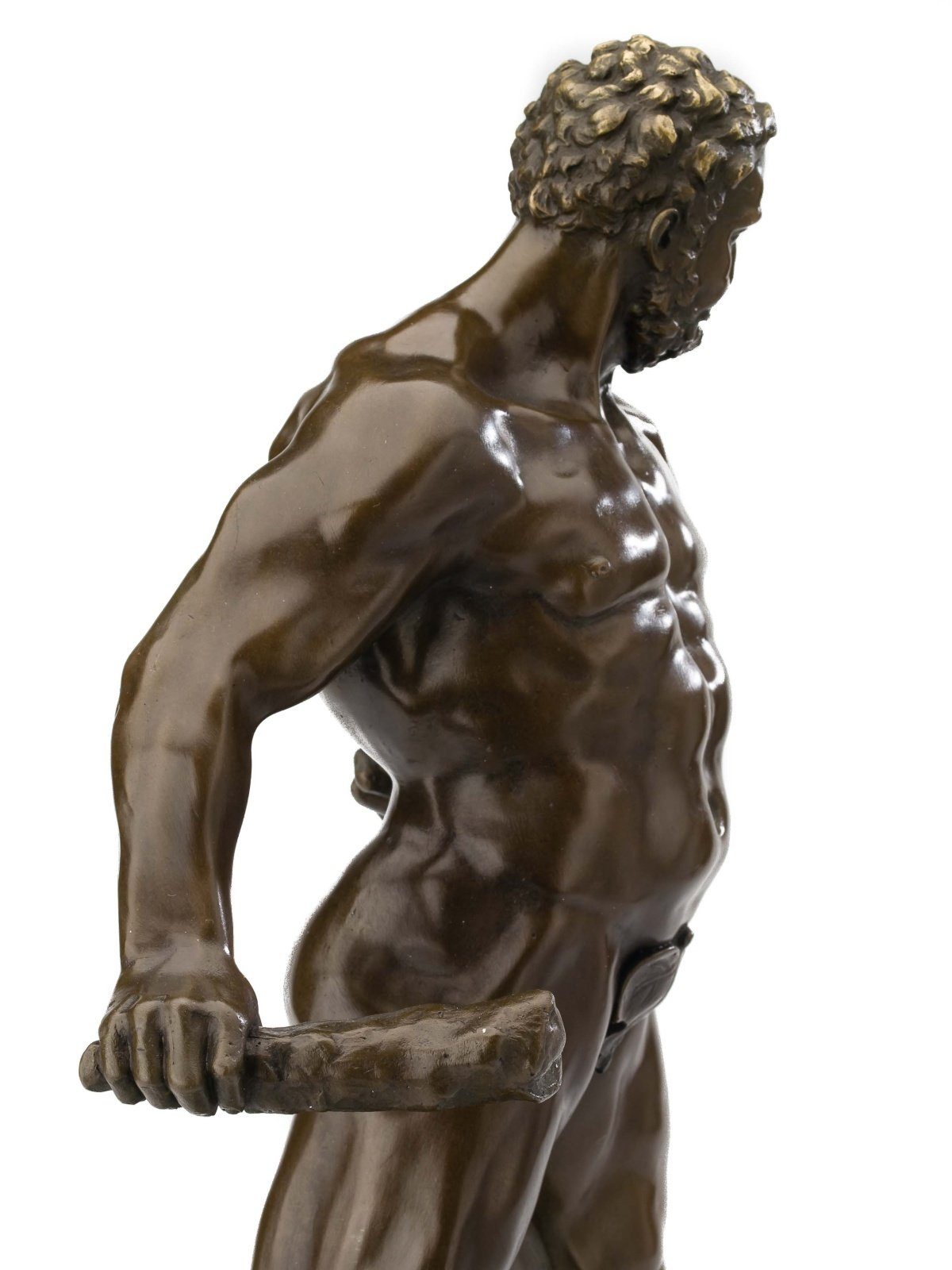 Bronzeskulptur 47cm Skulptur Aubaho antik Stil sc Bronzefigur Herkules Bronze Herakles