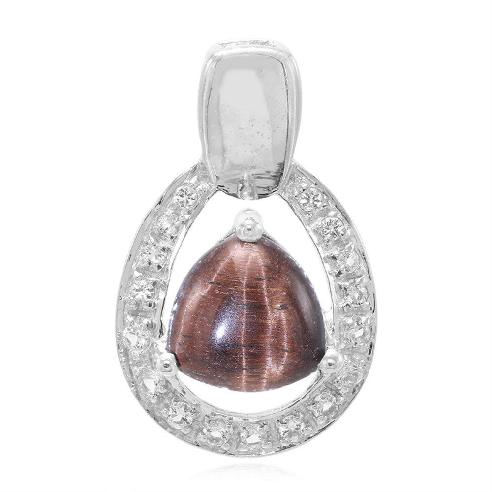 Cavill Kettenanhänger Cavill Sterlingsilber Anhänger mit 3,25 ct rotem Tigerauge & Topasen (1-tlg)