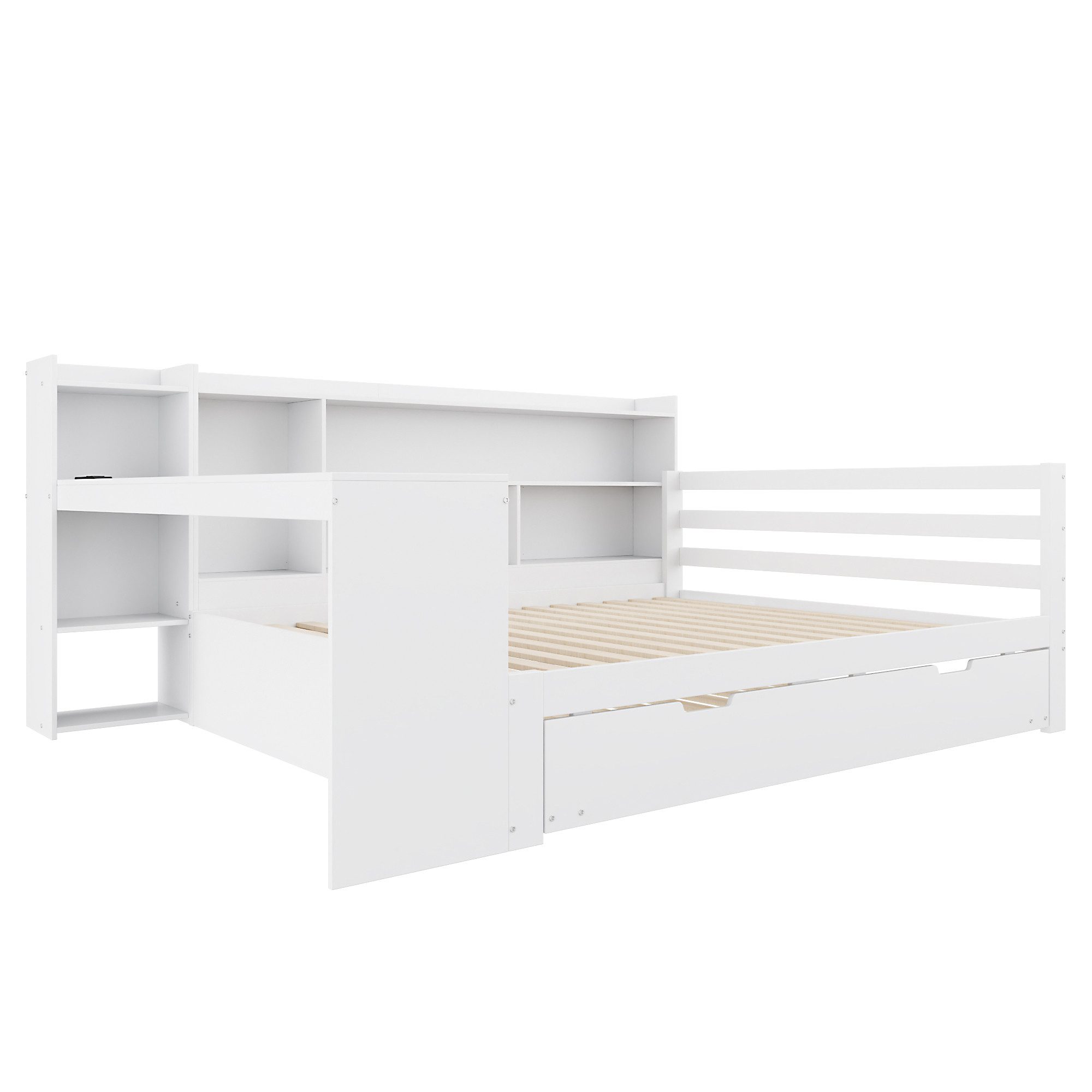 STILVORA Schlafsofa Daybett 140×200 cm Jugendbett mit Steckdose & Ausziehbe günstig online kaufen