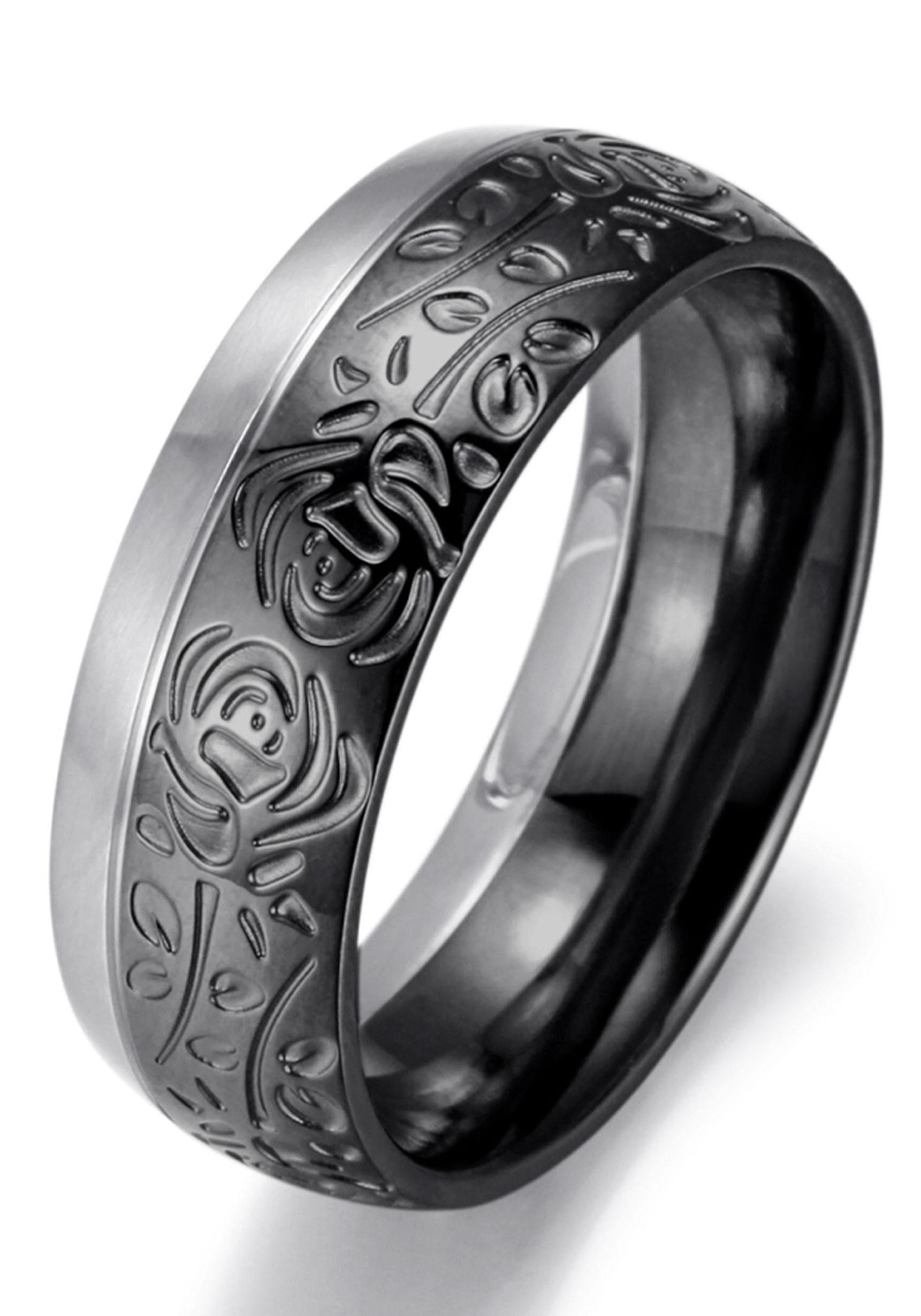 Firetti Trauring Schmuck Geschenk "LIEBE" bicolor, ca. 8,00 mm breit