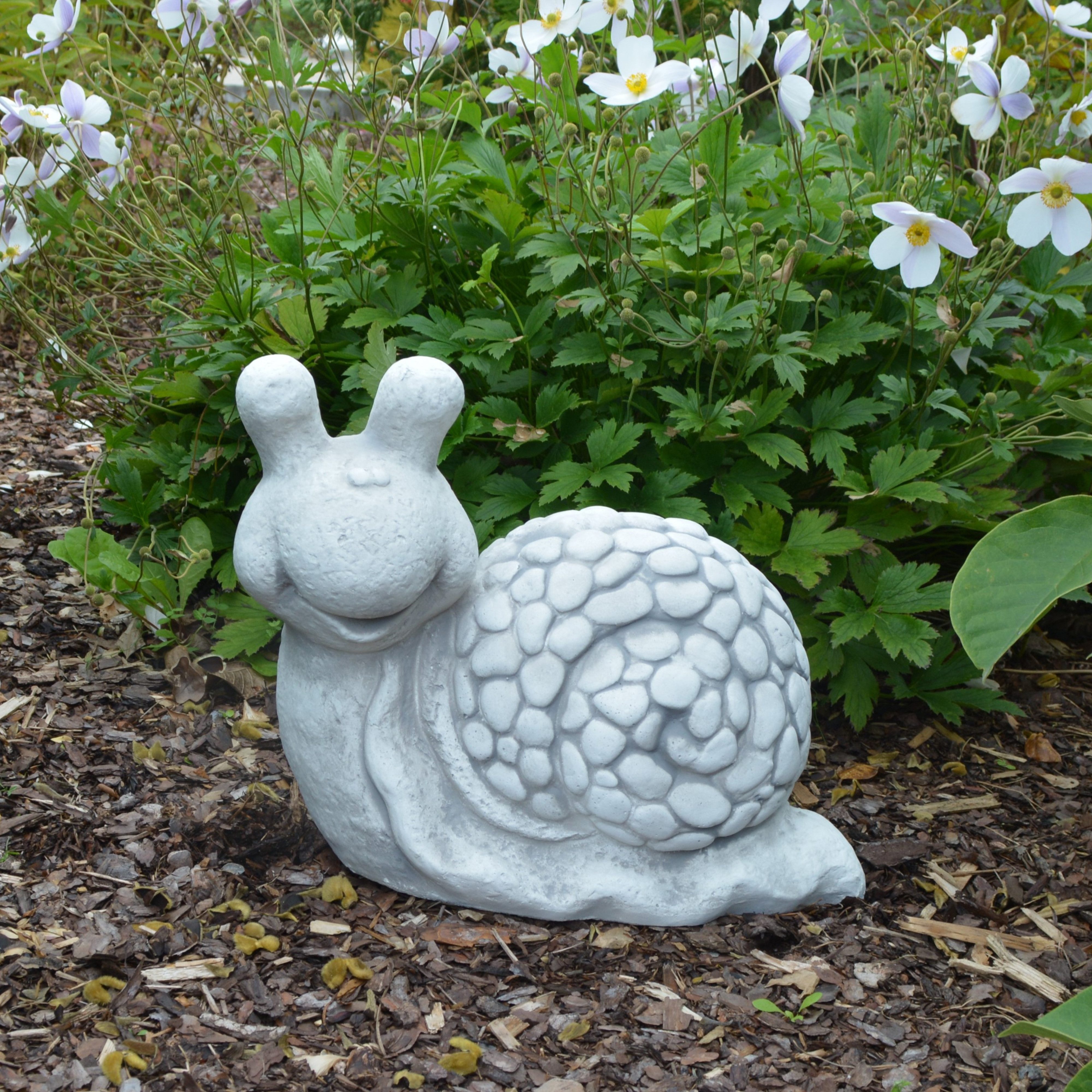 gartendekoparadies.de Gartenfigur Lustige Schnecke, H. 32 cm, 22 kg, Frostsicher