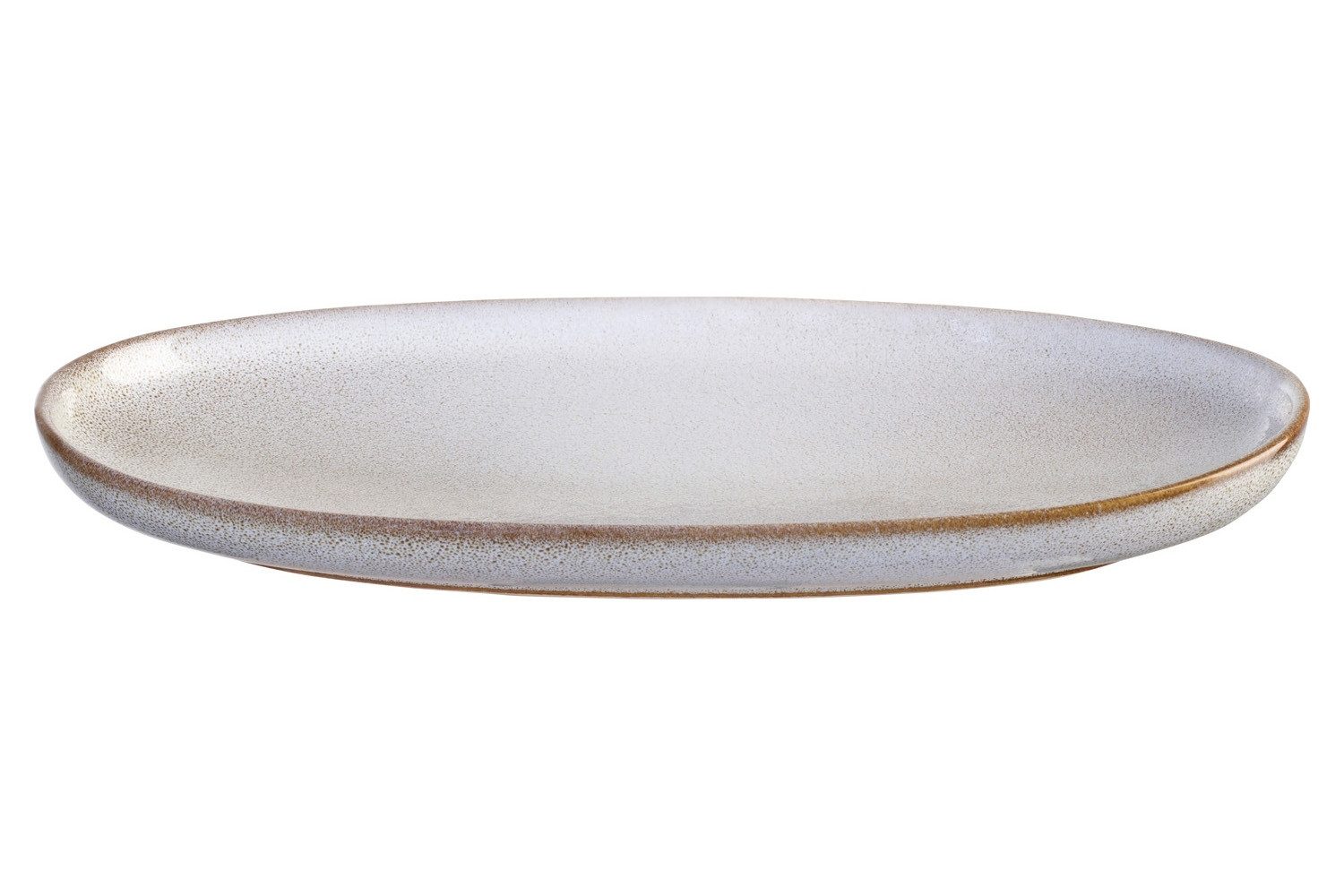 ASA SELECTION Teller SAISONS, Aperitifteller, Sandfarben, 20 x 10 cm, (1 St), Steinzeug, oval