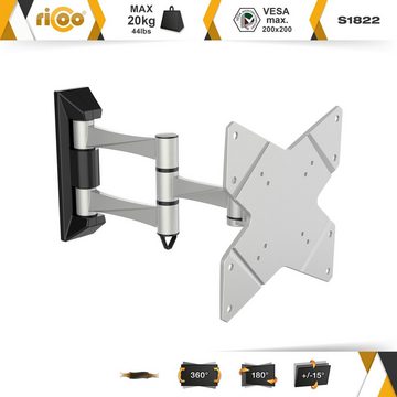 RICOO S1822 TV-Wandhalterung, (bis 42 Zoll, schwenkbar neigbar ausziehbar Fernseher Wand Halterung VESA 200x200)