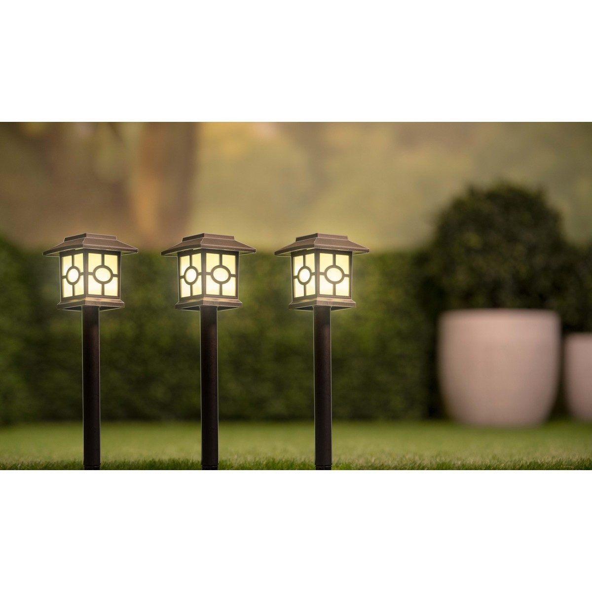 Grundig Gartenleuchte Grundig Solar Gartenlampen Set 3-teilig