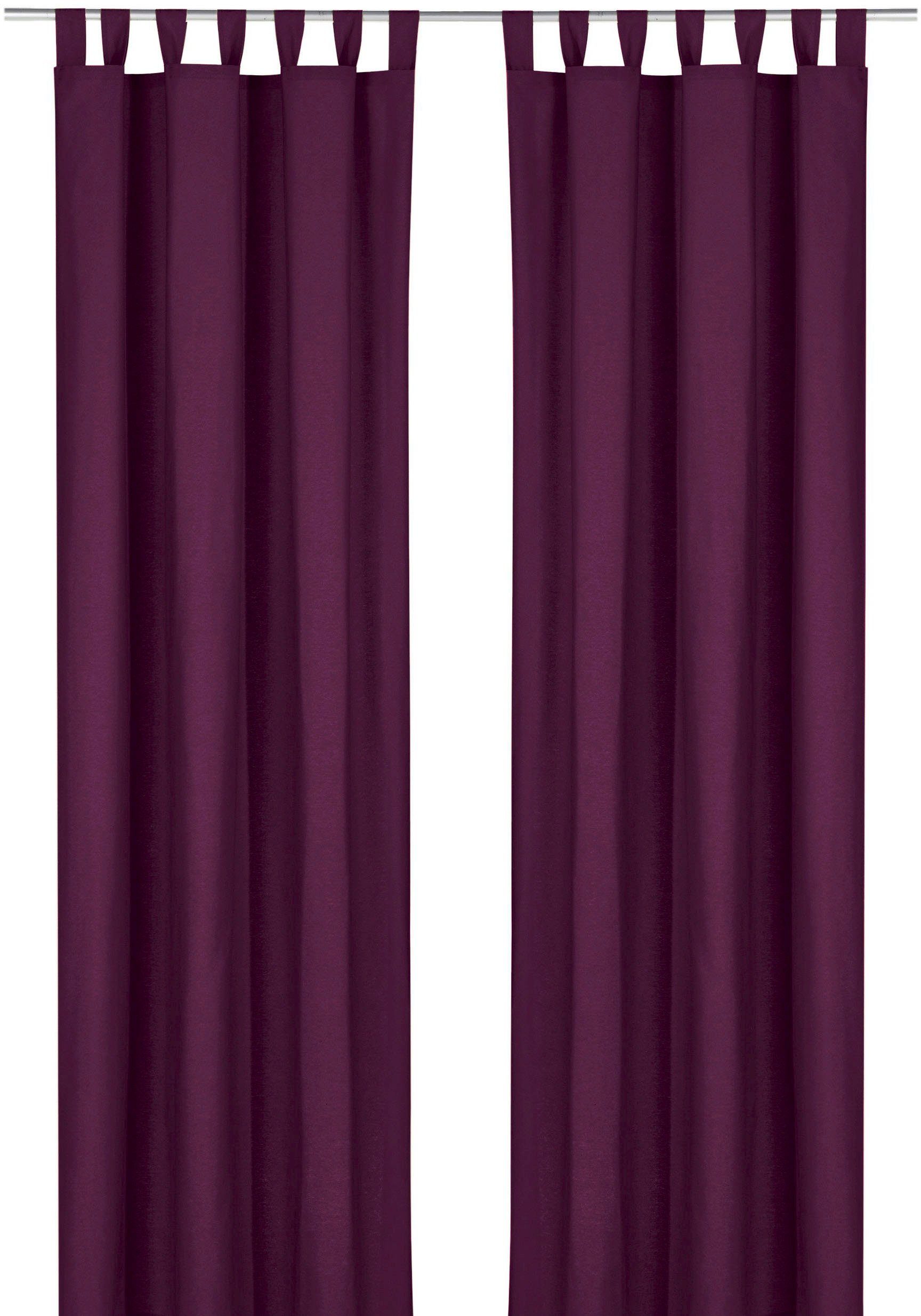 Weckbrodt Vorhang Sento (1 St), Schlaufen, blickdicht, Baumwolle, blickdicht, matte Struktur, unifarben, Gardine, Store